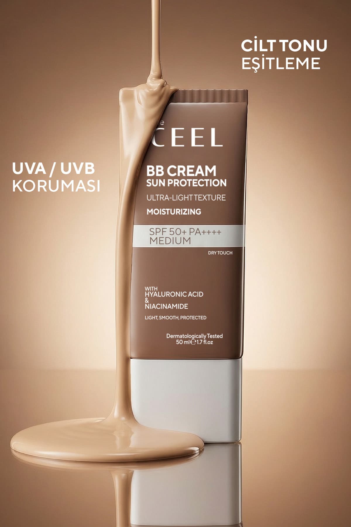 کرم BB The Ceel رنگ متوسط با SPF 50+ PA++++ ضد لک آبرسان 50 ml کرم BB The Ceel رنگ متوسط با SPF 50+ PA++++ ضد لک آبرسان 50 ml
