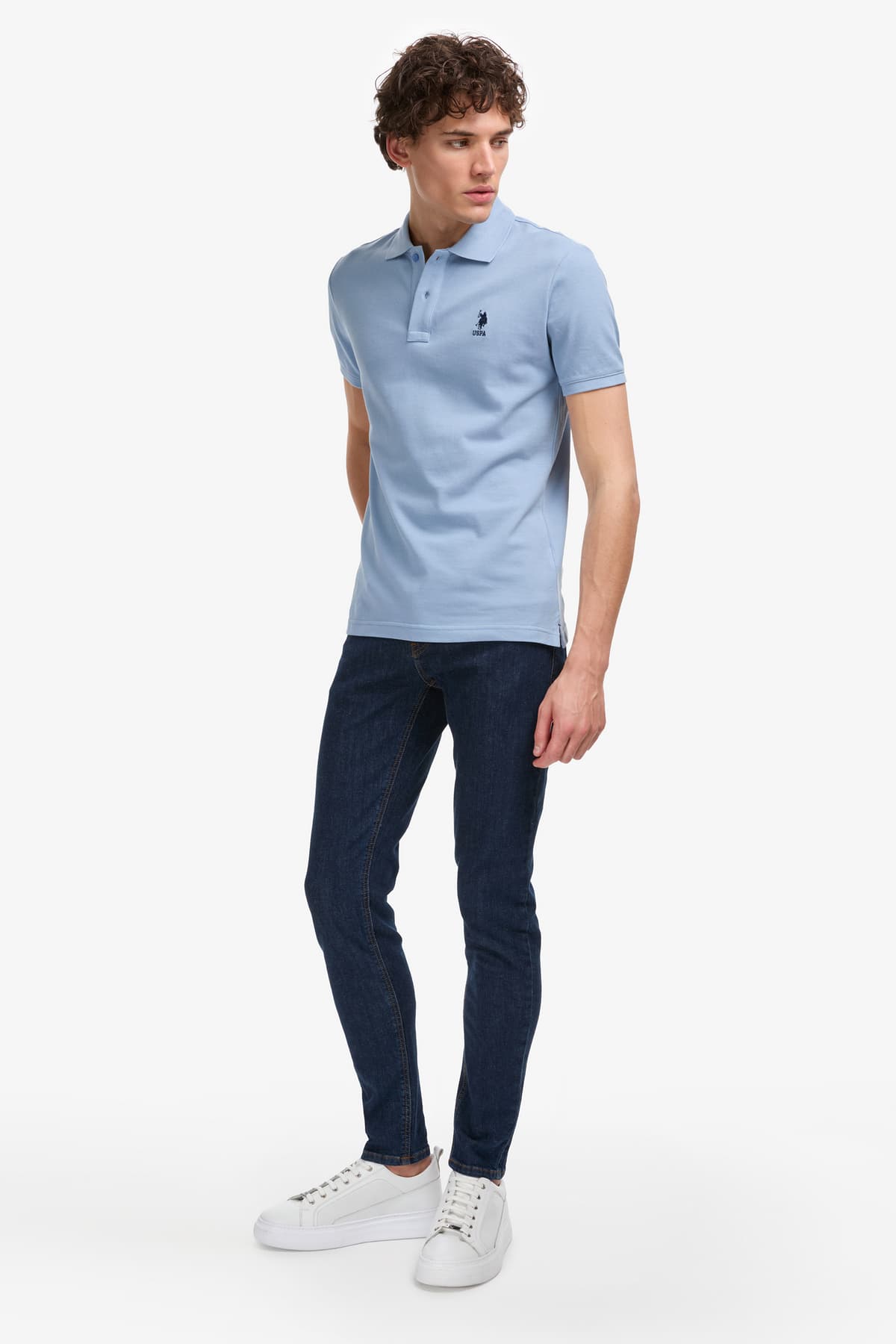 تیشرت مردانه U.S. Polo Assn. فیت اسلیم یقه پولو آبی بیسیک مدل 50322304-VR036 تیشرت مردانه U.S. Polo Assn. فیت اسلیم یقه پولو آبی بیسیک مدل 50322304-VR036