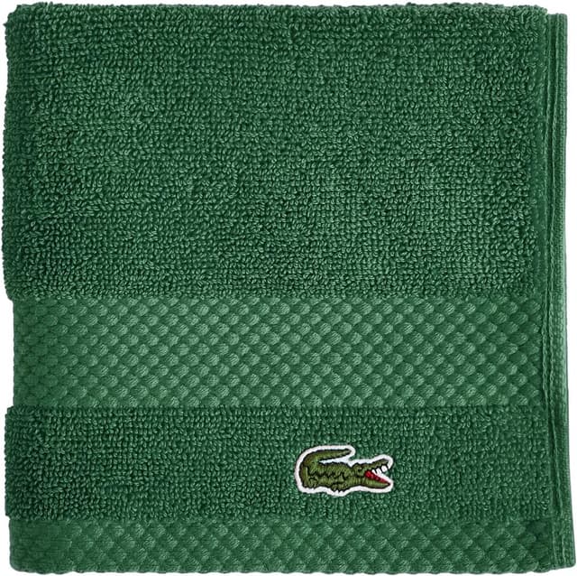 پارچه شستشوی نخی Lacoste Heritage Supima سبز 13 x 13 اینچ پارچه شستشوی نخی Lacoste Heritage Supima سبز 13 x 13 اینچ