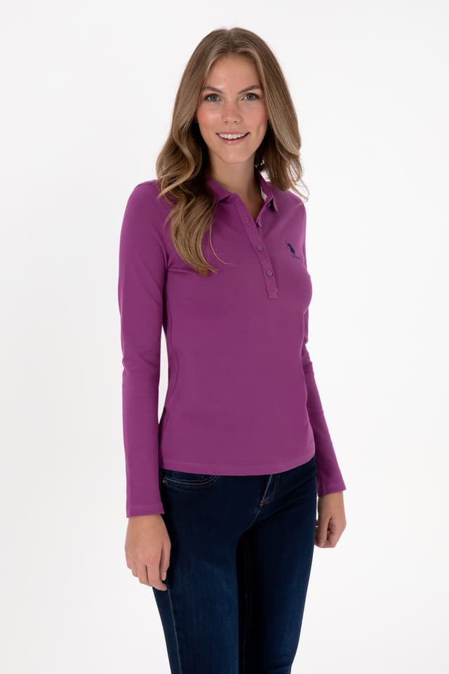 سوئیشرت زنانه U.S. Polo Assn. بیسیک یقه پولو بنفش مدل 50307755-VR037 سوئیشرت زنانه U.S. Polo Assn. بیسیک یقه پولو بنفش مدل 50307755-VR037