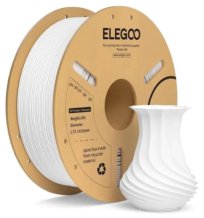 فیلامنت پرینتر سه بعدی ELEGOO PLA+ سفید فیلامنت پرینتر سه بعدی ELEGOO PLA+ سفید