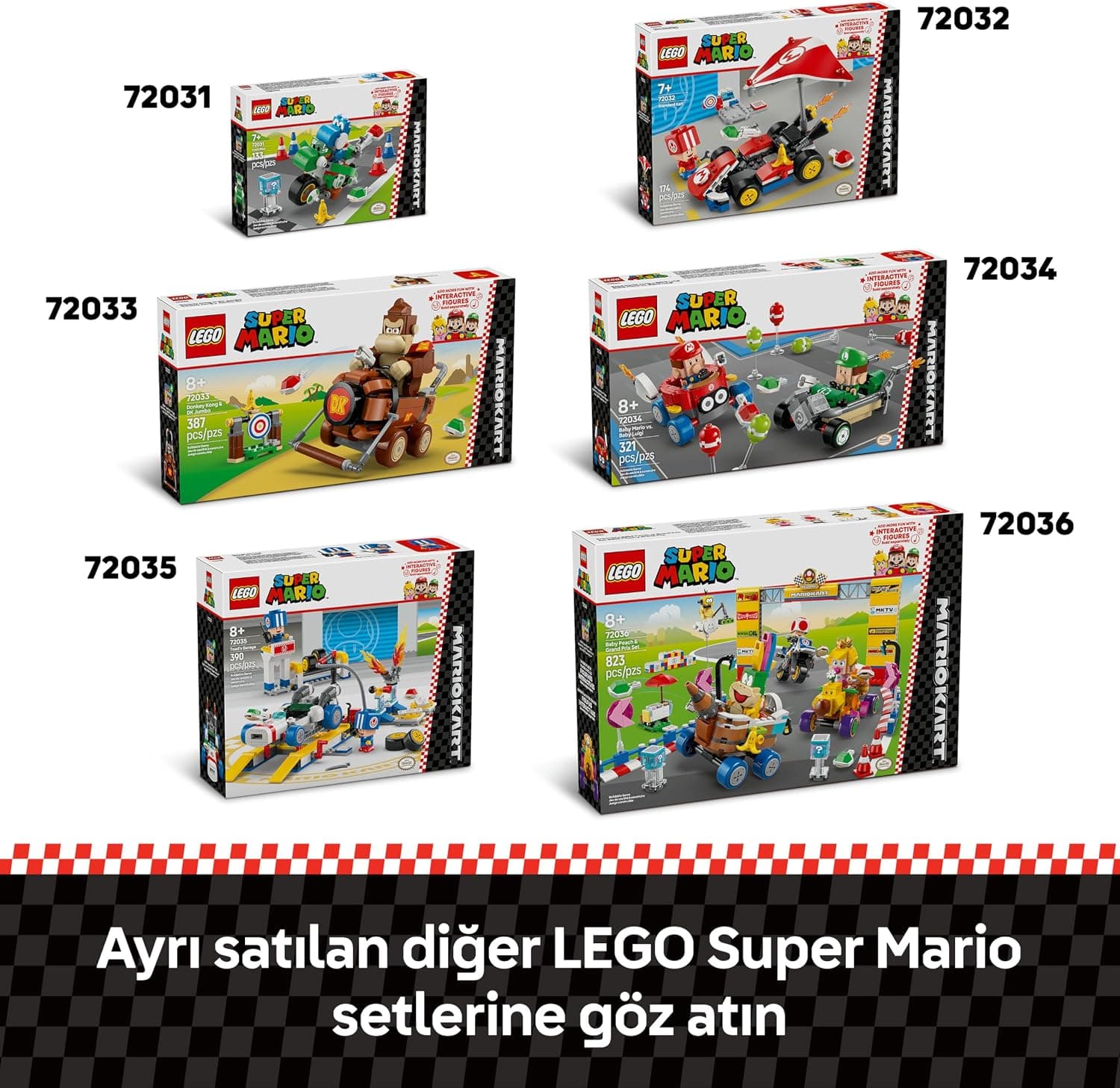 لگو Super Mario Mario Kart مدل 72032 با فیگور Toad لگو Super Mario Mario Kart مدل 72032 با فیگور Toad