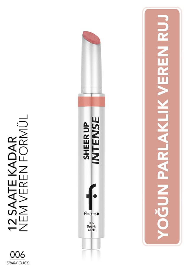 رژ لب ژلی Flormar Sheer Up Intense با بافت کرمی و جلوه براق مدل 006 Spark Click رژ لب ژلی Flormar Sheer Up Intense با بافت کرمی و جلوه براق مدل 006 Spark Click