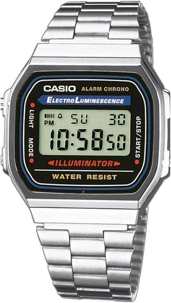 ساعت مچی یونیسکس Casio دیجیتال با بند استیل مدل A168WA ساعت مچی یونیسکس Casio دیجیتال با بند استیل مدل A168WA