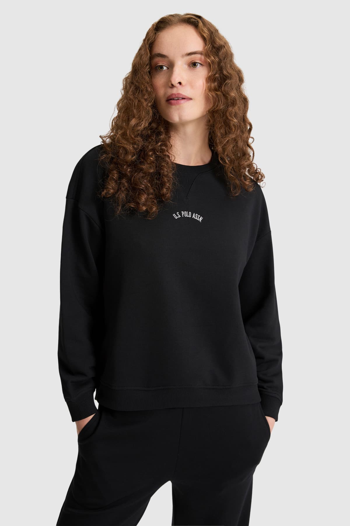 سویشرت زنانه U.S. Polo Assn. مشکی مدل 50328959-VR046 سویشرت زنانه U.S. Polo Assn. مشکی مدل 50328959-VR046