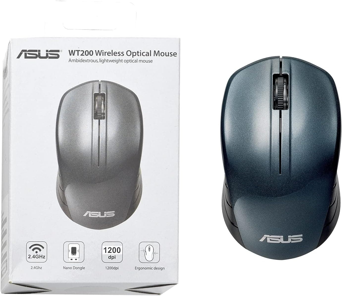 ماوس مینی ارگونومیک بیسیم اپتیکال آبی ASUS با فرکانس 2.4ghz و اتصال USB مدل WT200 ماوس مینی ارگونومیک بیسیم اپتیکال آبی ASUS با فرکانس 2.4ghz و اتصال USB مدل WT200
