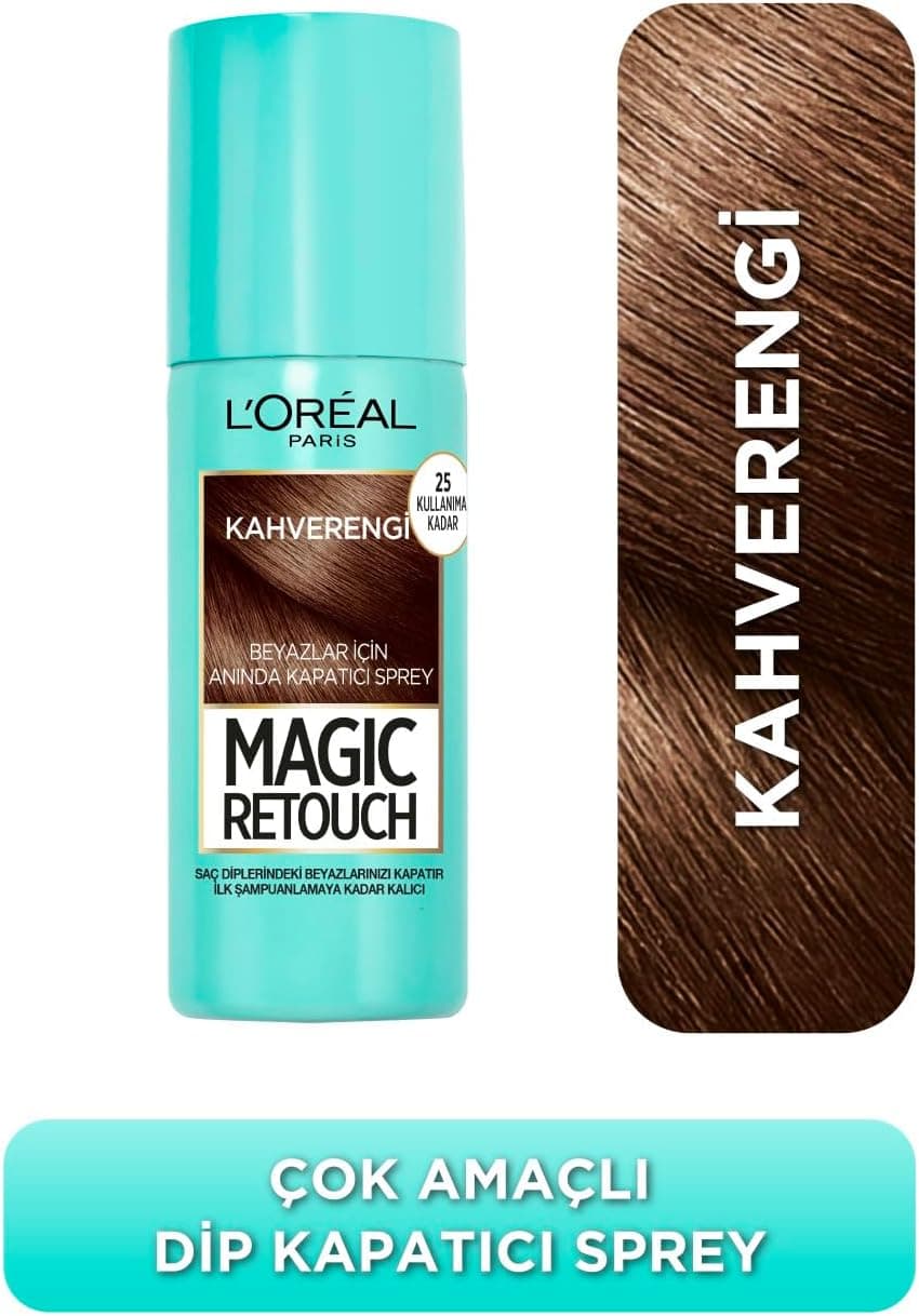 اسپری پوشاننده ریشه سفید مو L'Oreal Paris Magic Retouch قهوهای 75ml بسته 3 تایی اسپری پوشاننده ریشه سفید مو L'Oreal Paris Magic Retouch قهوهای 75ml بسته 3 تایی