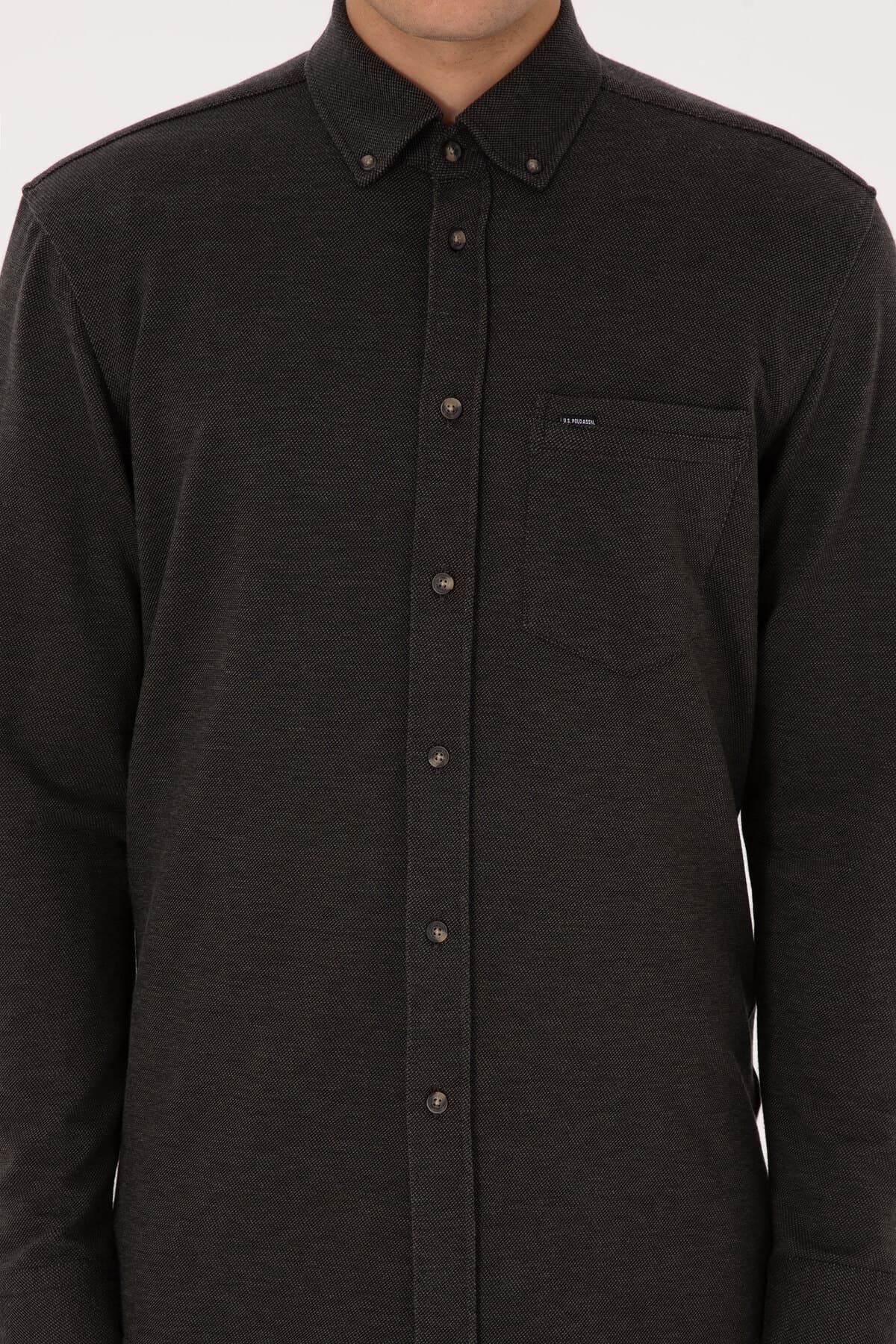 پیراهن مردانه U.S. Polo Assn. بافتنی خاکی جیبدار مدل 50308469-VR027 پیراهن مردانه U.S. Polo Assn. بافتنی خاکی جیبدار مدل 50308469-VR027