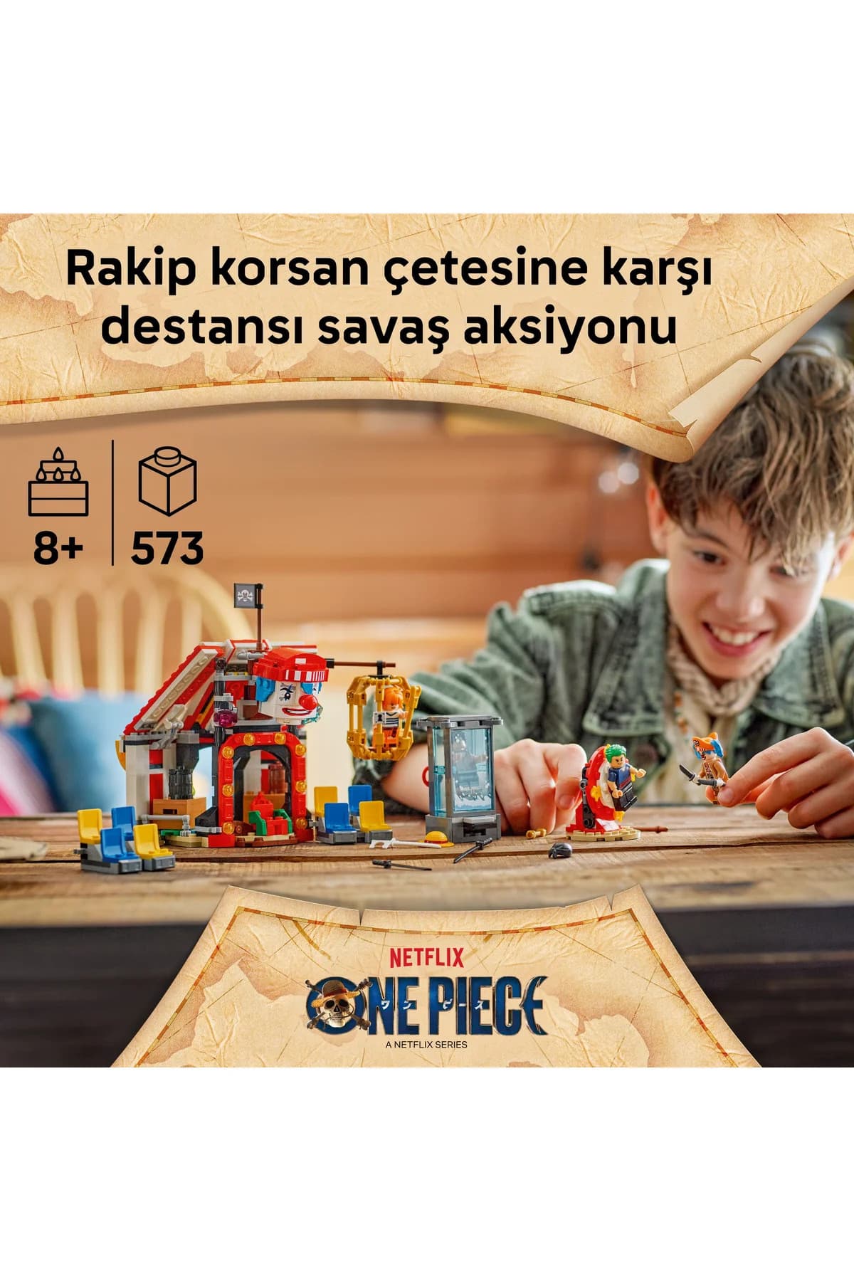 ست ساختنی 8+ لگو ONE PIECE چادر سیرک دلقک Buggy 573 قطعه مدل 75637 ست ساختنی 8+ لگو ONE PIECE چادر سیرک دلقک Buggy 573 قطعه مدل 75637