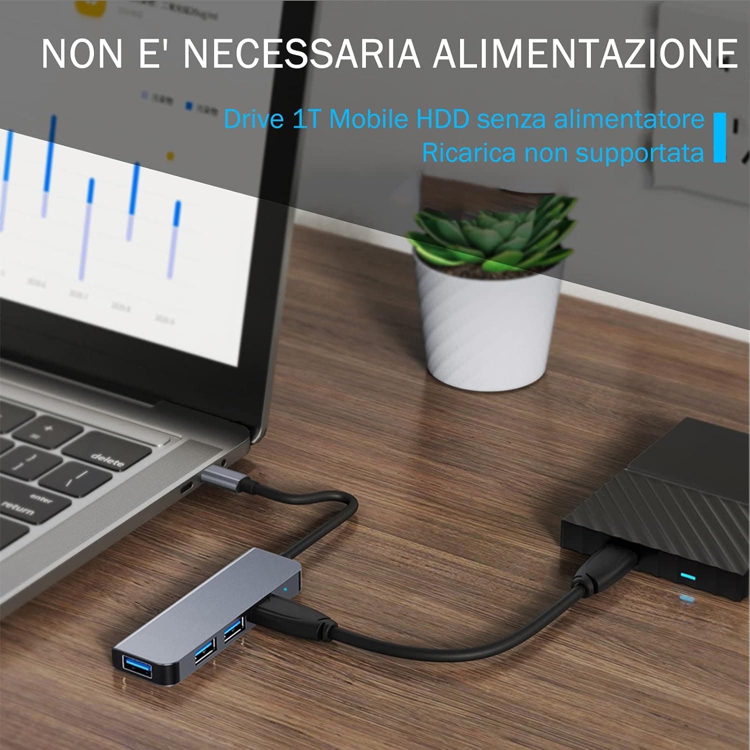 هاب USB 3.0 چهار پورت ROTOPATA با کابل 3.9 فوت هاب USB 3.0 چهار پورت ROTOPATA با کابل 3.9 فوت