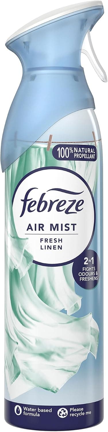 اسپری خوشبوکننده هوا Febreze رایحه تمیز چارشنب 185ml اسپری خوشبوکننده هوا Febreze رایحه تمیز چارشنب 185ml