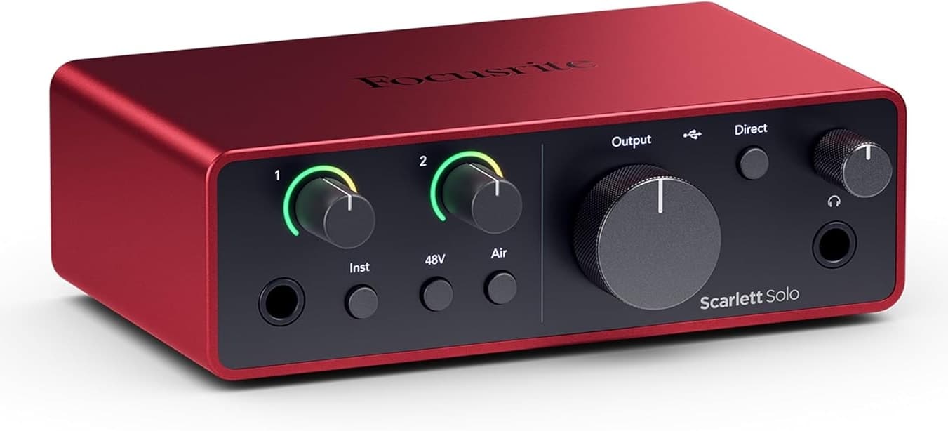 رابط صوتی USB Focusrite مدل Scarlett 2i2 نسل چهارم رابط صوتی USB Focusrite مدل Scarlett 2i2 نسل چهارم