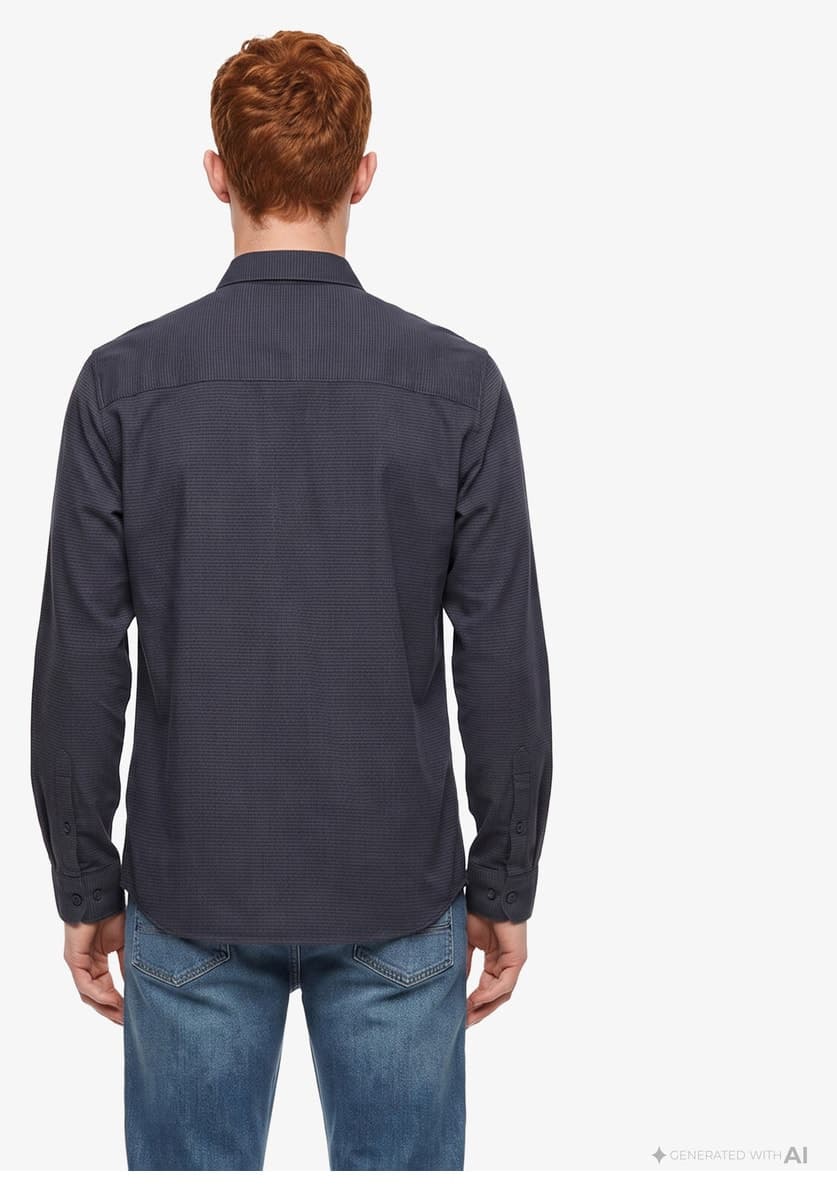 پیراهن مردانه Lacoste فیت معمولی یقه دکمهدار سرمهای پیراهن مردانه Lacoste فیت معمولی یقه دکمهدار سرمهای