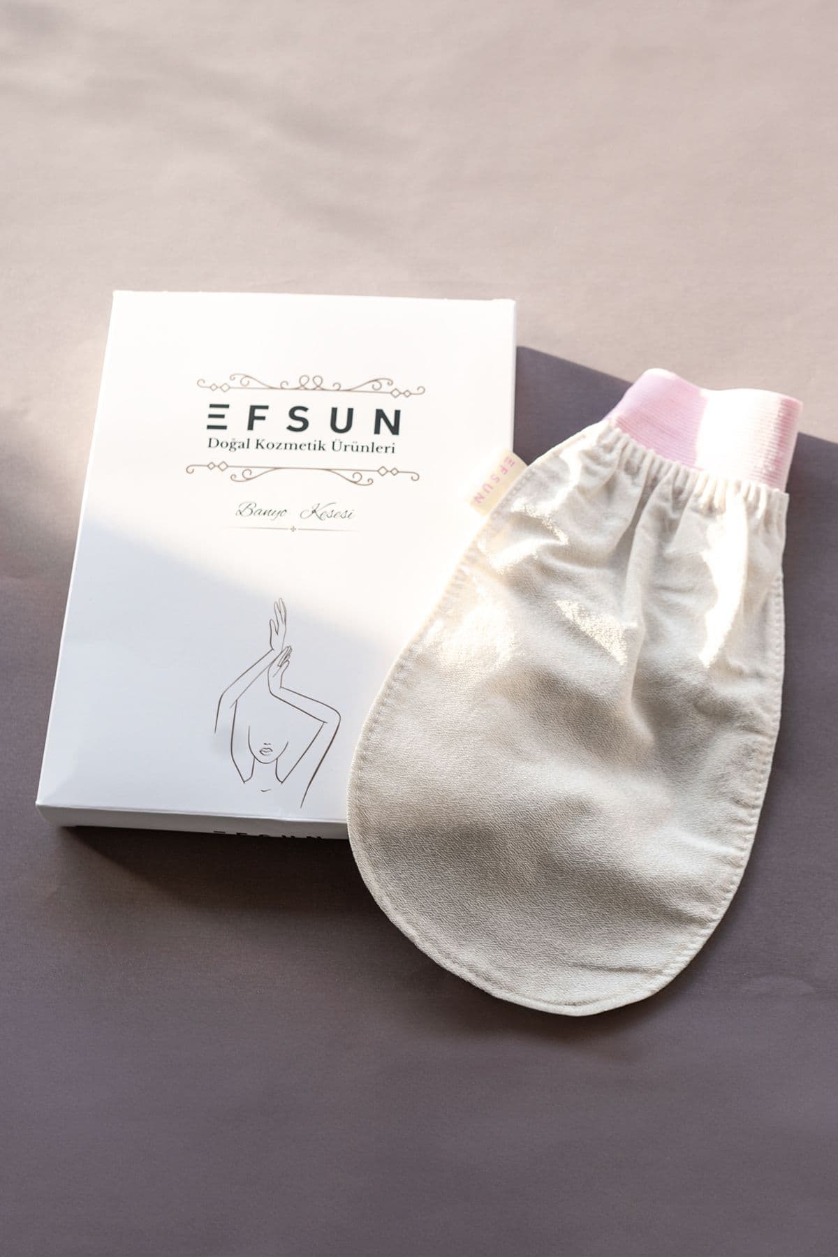 دستکش لایهبردار حمام زنانه Efsun از ابریشم فلوس ۱۰۰٪ صورتی دستکش لایهبردار حمام زنانه Efsun از ابریشم فلوس ۱۰۰٪ صورتی