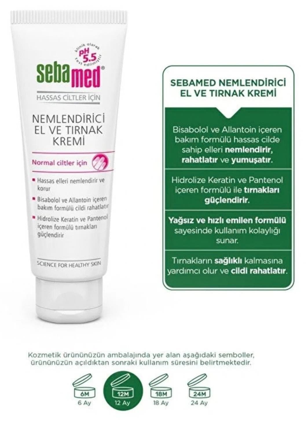 کرم دست و ناخن Sebamed مرطوبکننده با پانتنول و کراتین 75 ml + سوهان هدیه کرم دست و ناخن Sebamed مرطوبکننده با پانتنول و کراتین 75 ml + سوهان هدیه