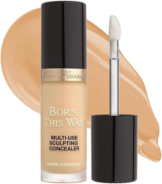 کانسیلر چندمنظوره Too Faced Born This Way با پوشش کامل، بدون چربی، ماندگار و آبرسان، بژ طلایی 0.46 Fl Oz کانسیلر چندمنظوره Too Faced Born This Way با پوشش کامل، بدون چربی، ماندگار و آبرسان، بژ طلایی 0.46 Fl Oz