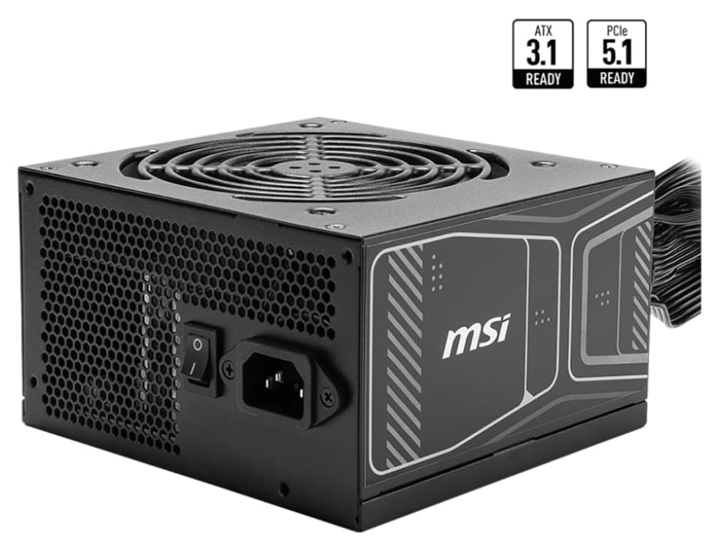 منبع تغذیه MSI 850 وات 80+ Gold مدل MAG A850GN PCIE5 منبع تغذیه MSI 850 وات 80+ Gold مدل MAG A850GN PCIE5