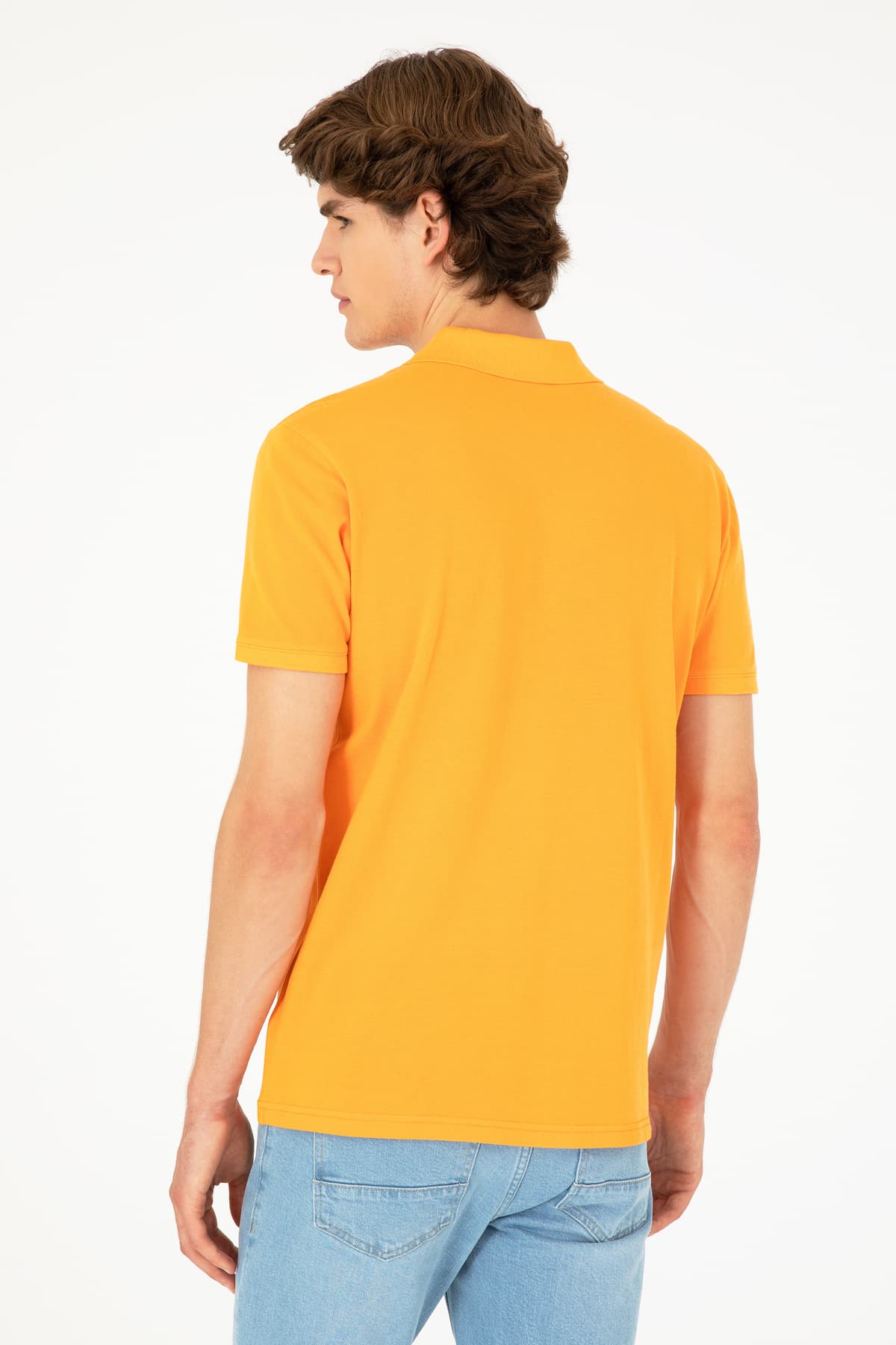 تیشرت مردانه U.S. Polo Assn. اسلیم فیت یقه پولو نارنجی بیسیک مدل 50279591-VR051 تیشرت مردانه U.S. Polo Assn. اسلیم فیت یقه پولو نارنجی بیسیک مدل 50279591-VR051