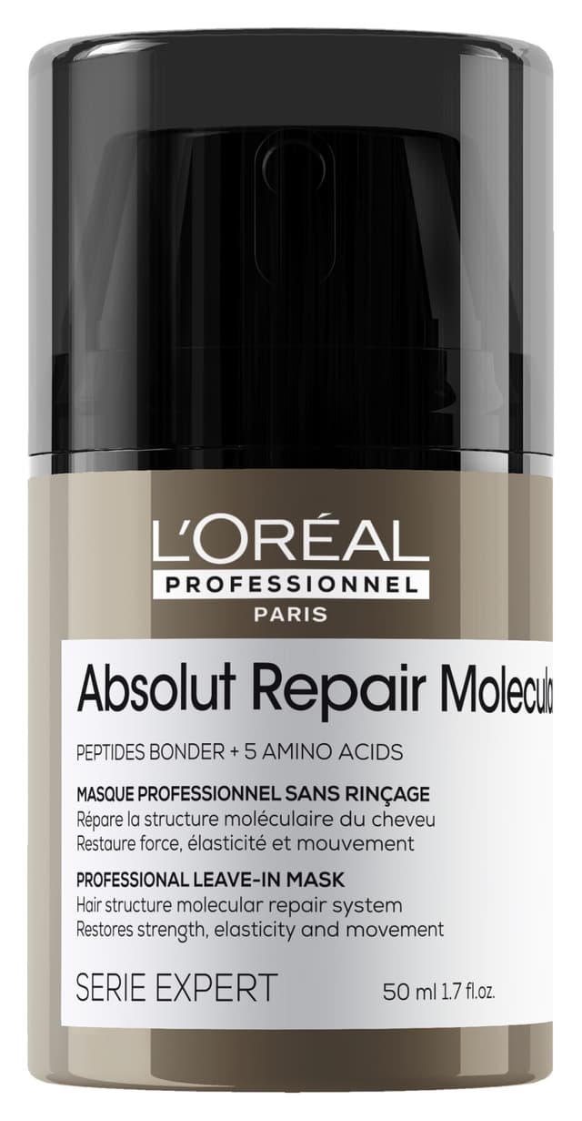 ماسک مو بدون شستشو L'oreal Professionnel Serie Expert Absolut Repair Molecular برای همه موهای آسیبدیده 50 ml ماسک مو بدون شستشو L'oreal Professionnel Serie Expert Absolut Repair Molecular برای همه موهای آسیبدیده 50 ml