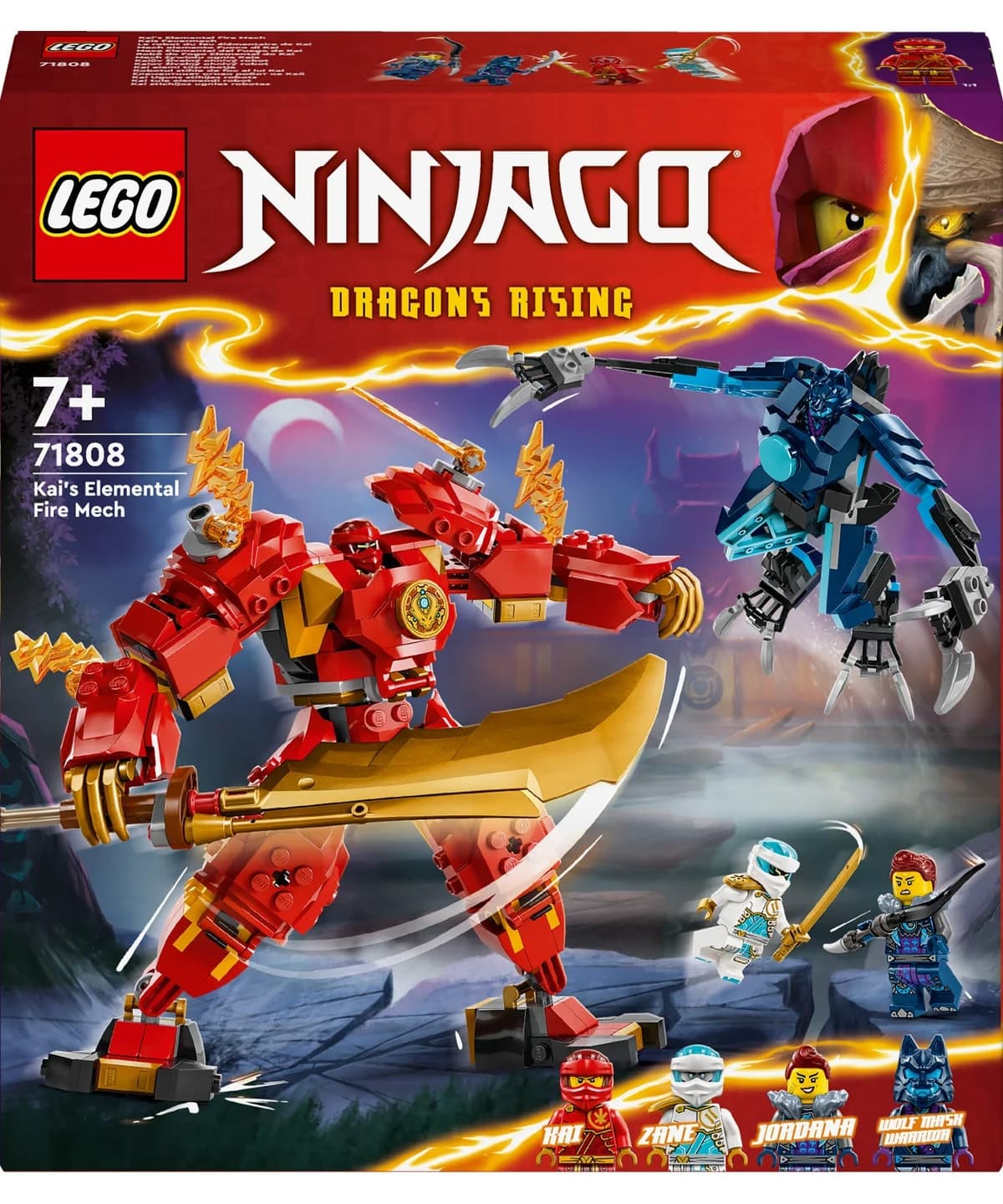 لگو NINJAGO ربات عنصر آتش Kai از مدل 71808، مجموعه ساختنی 322 قطعهای لگو NINJAGO ربات عنصر آتش Kai از مدل 71808، مجموعه ساختنی 322 قطعهای