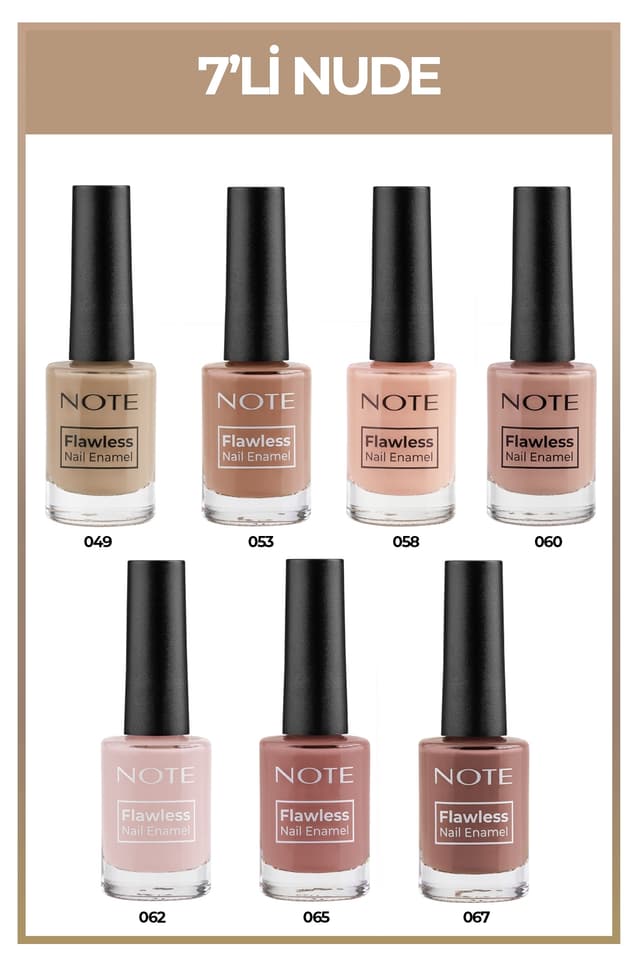 ست لاک ناخن 7 عددی Note Cosmetics رنگ نود Nail Flawless ست لاک ناخن 7 عددی Note Cosmetics رنگ نود Nail Flawless