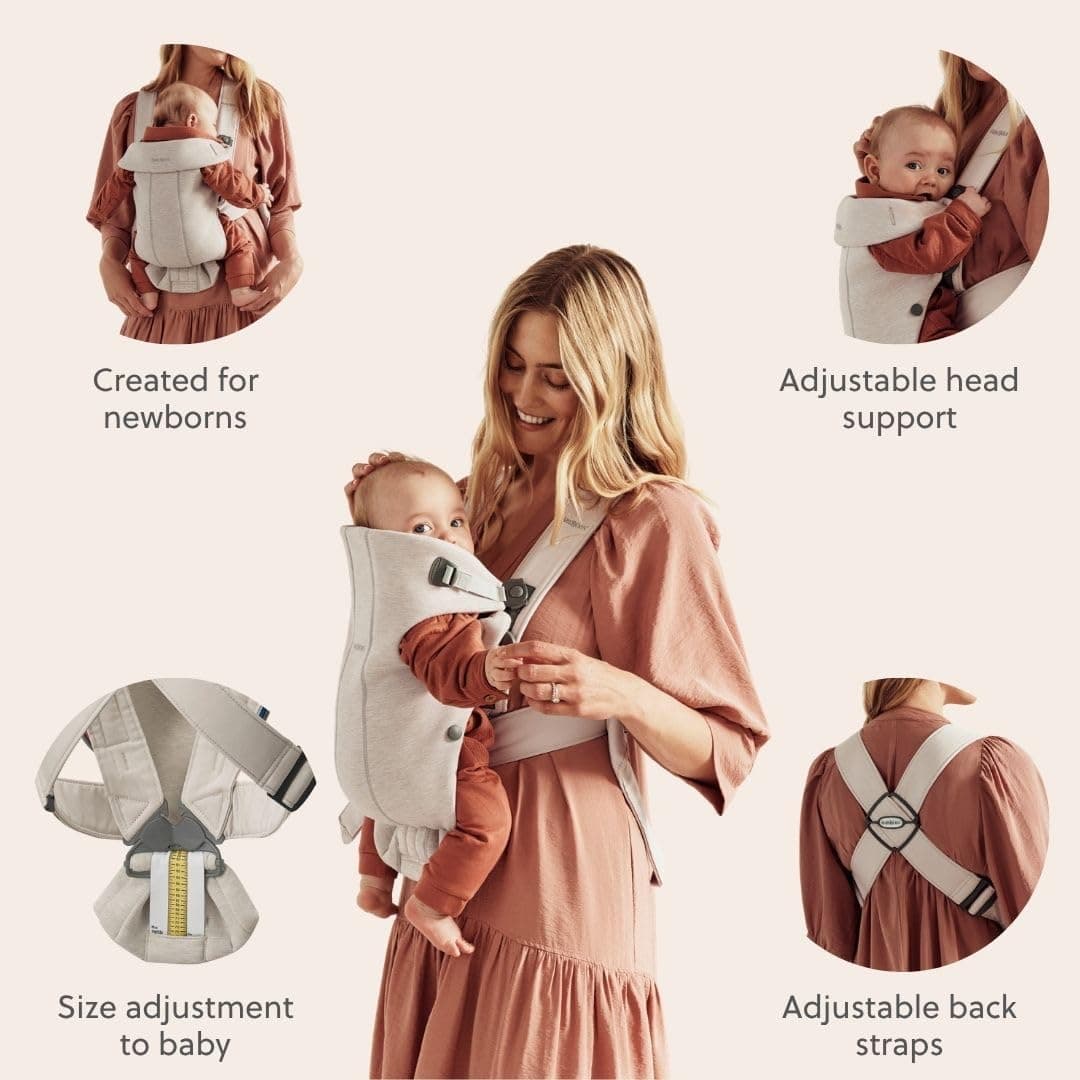 کریر نوزاد BabyBjörn جرسی سه بعدی بژ روشن مدل Mini کریر نوزاد BabyBjörn جرسی سه بعدی بژ روشن مدل Mini