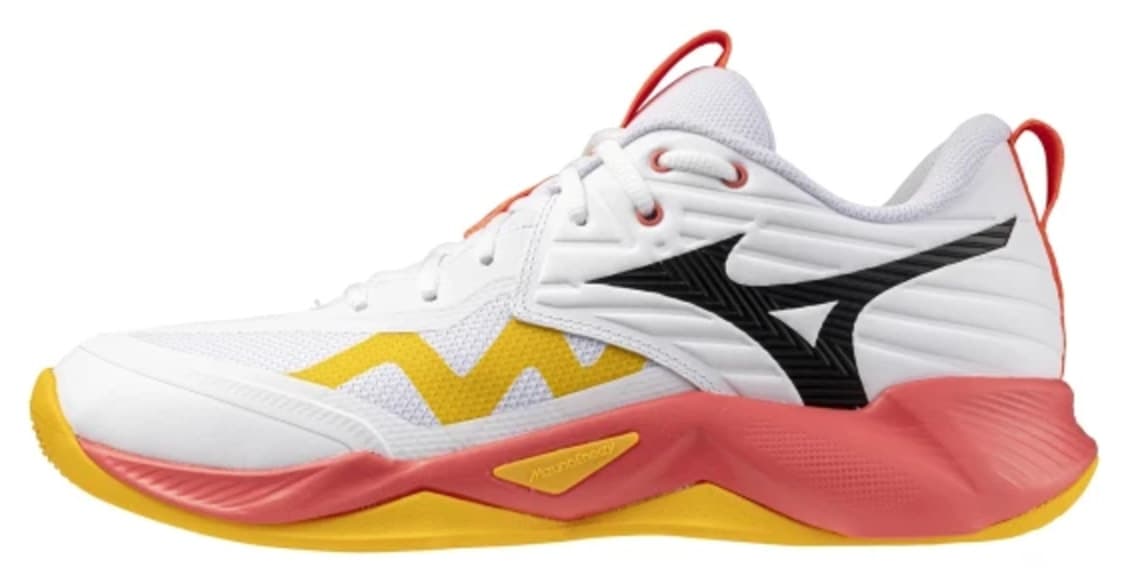 کفش والیبال یونیسکس Mizuno Wave Momentum Pro MID سفید نارنجی کفش والیبال یونیسکس Mizuno Wave Momentum Pro MID سفید نارنجی