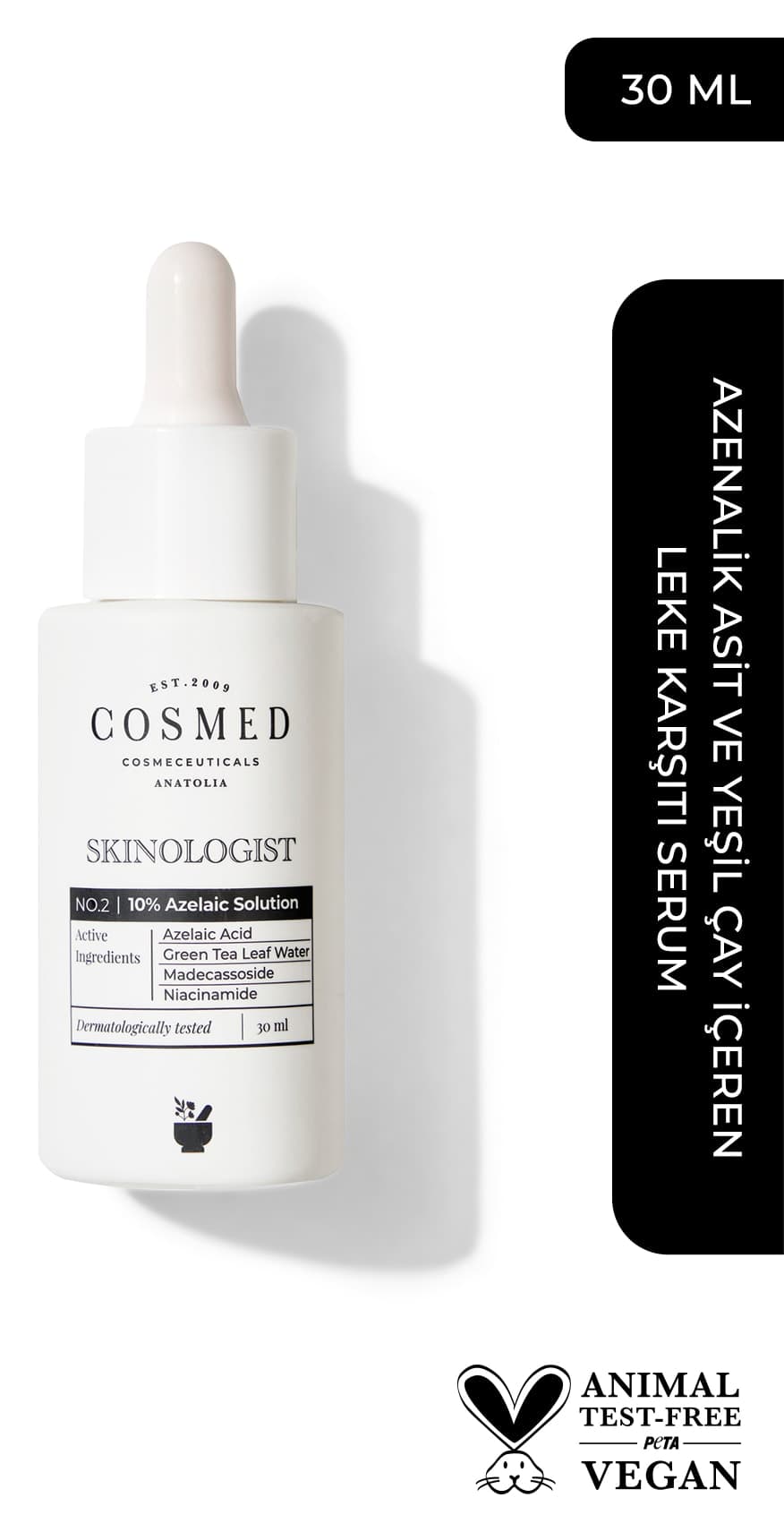 سرم ضدلک COSMED با اسید آزلائیک و چای سبز Skinologist 10% 30ml سرم ضدلک COSMED با اسید آزلائیک و چای سبز Skinologist 10% 30ml
