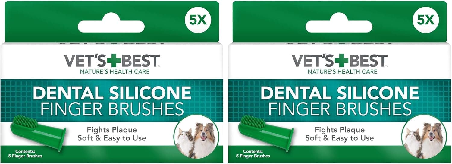 مسواک انگشتی گربه و سگ Vet's Best با سری سیلیکونی مسواک انگشتی گربه و سگ Vet's Best با سری سیلیکونی
