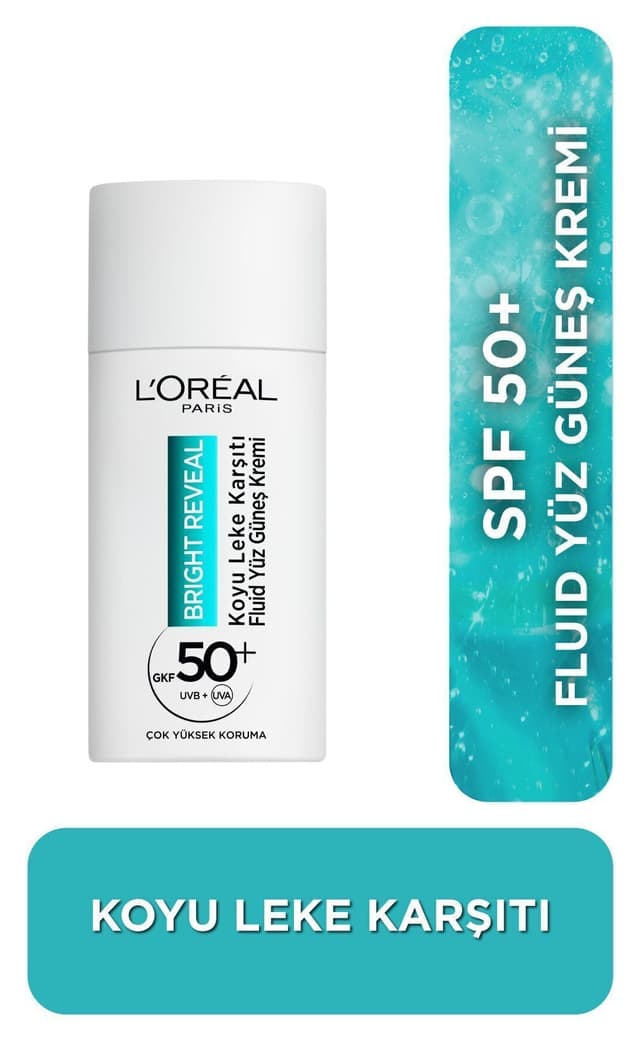کرم ضدآفتاب صورت L'Oreal Paris Bright Reveal فلوئید ضدلک SPF 50+ 50ml کرم ضدآفتاب صورت L'Oreal Paris Bright Reveal فلوئید ضدلک SPF 50+ 50ml