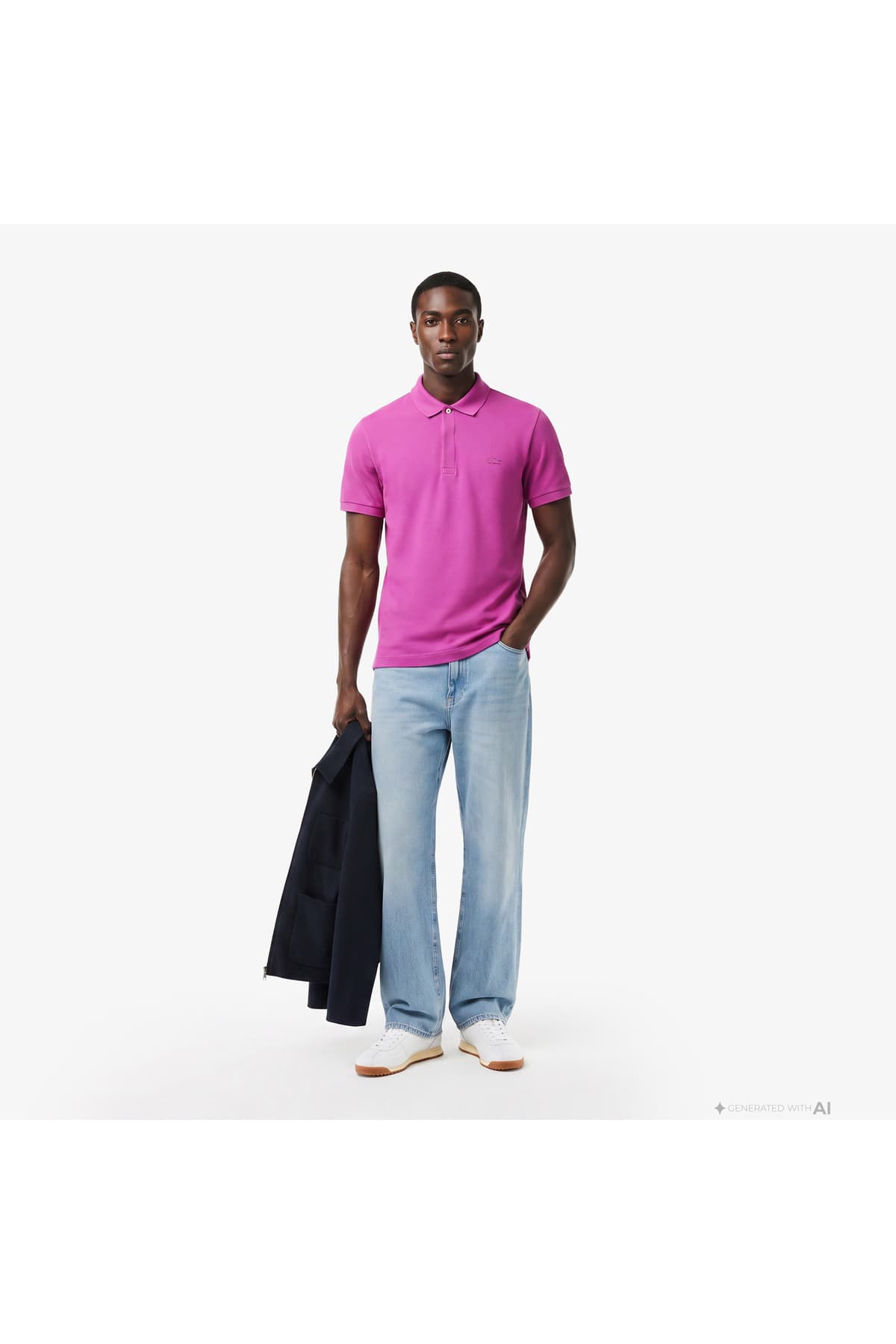 پولوشرت مردانه Lacoste فیت معمولی صورتی Paris پولوشرت مردانه Lacoste فیت معمولی صورتی Paris