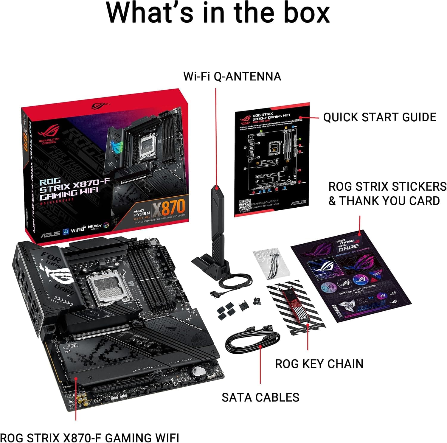 مادربرد ASUS ROG Strix X870-F Gaming WIFI سوکت AM5 مشکی مادربرد ASUS ROG Strix X870-F Gaming WIFI سوکت AM5 مشکی