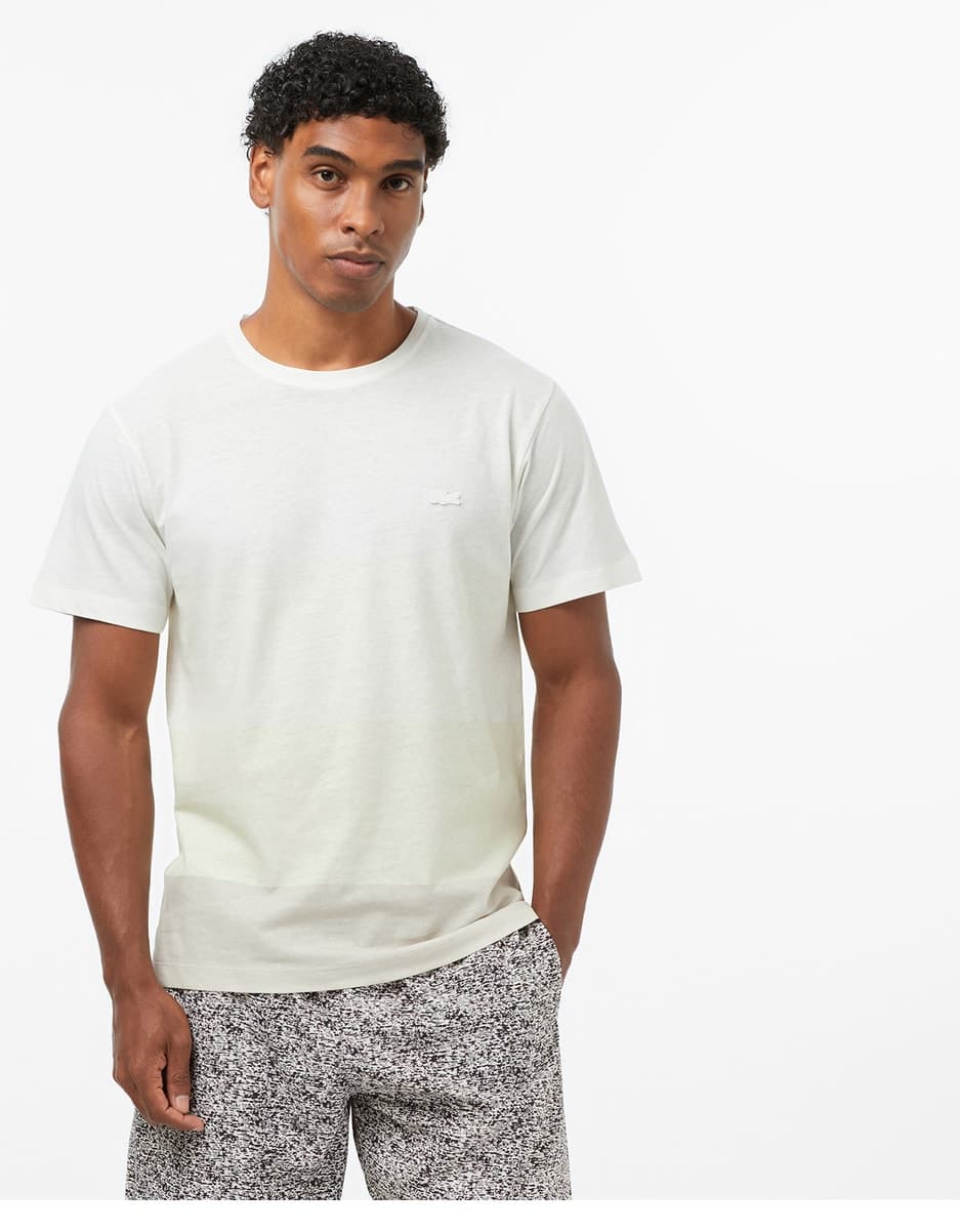 تیشرت مردانه Lacoste فیت معمولی یقه گرد بلوک رنگی بژ تیشرت مردانه Lacoste فیت معمولی یقه گرد بلوک رنگی بژ