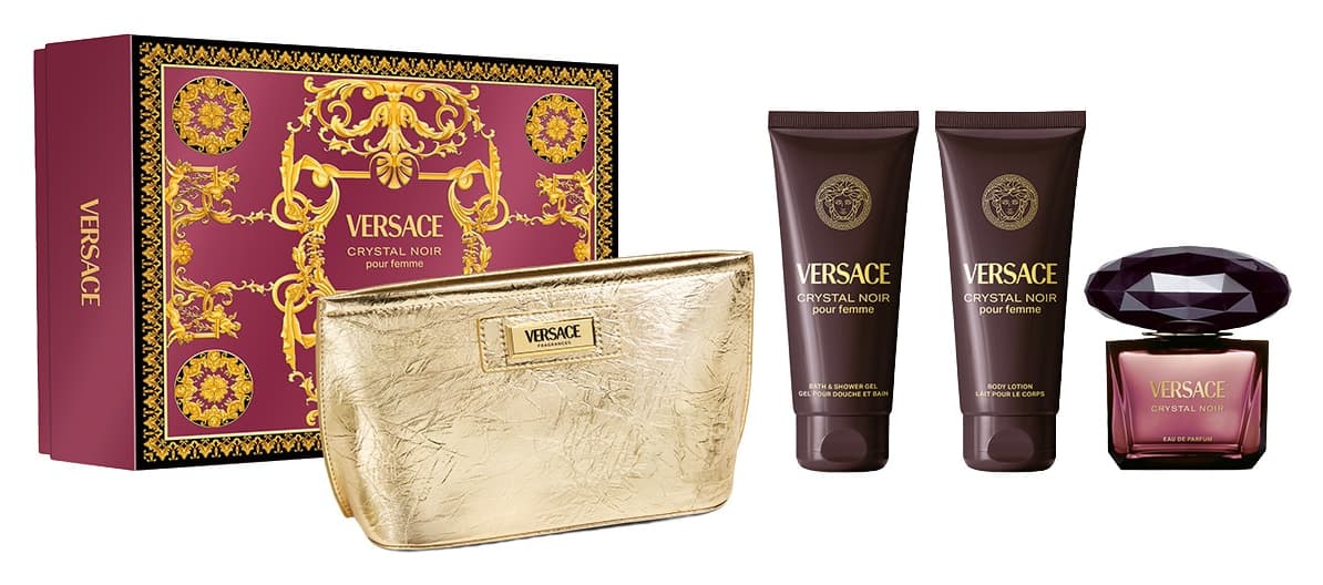 ست عطر زنانه Versace Crystal Noir EDP 90ml با ژل دوش و لوسیون بدن ست عطر زنانه Versace Crystal Noir EDP 90ml با ژل دوش و لوسیون بدن