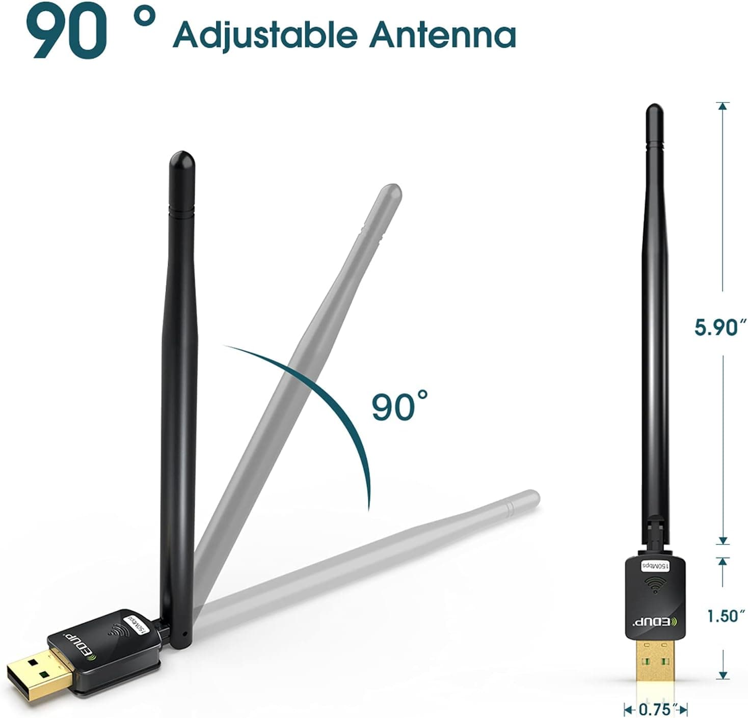 آداپتور USB وایفای کامپیوتر و لپتاپ EDUP با پشتیبانی از آنتن High Gain 6dBi سازگار با Windows 10/8/7/XP/Vista و MAC 10.6-10.11 آداپتور USB وایفای کامپیوتر و لپتاپ EDUP با پشتیبانی از آنتن High Gain 6dBi سازگار با Windows 10/8/7/XP/Vista و MAC 10.6-10.11