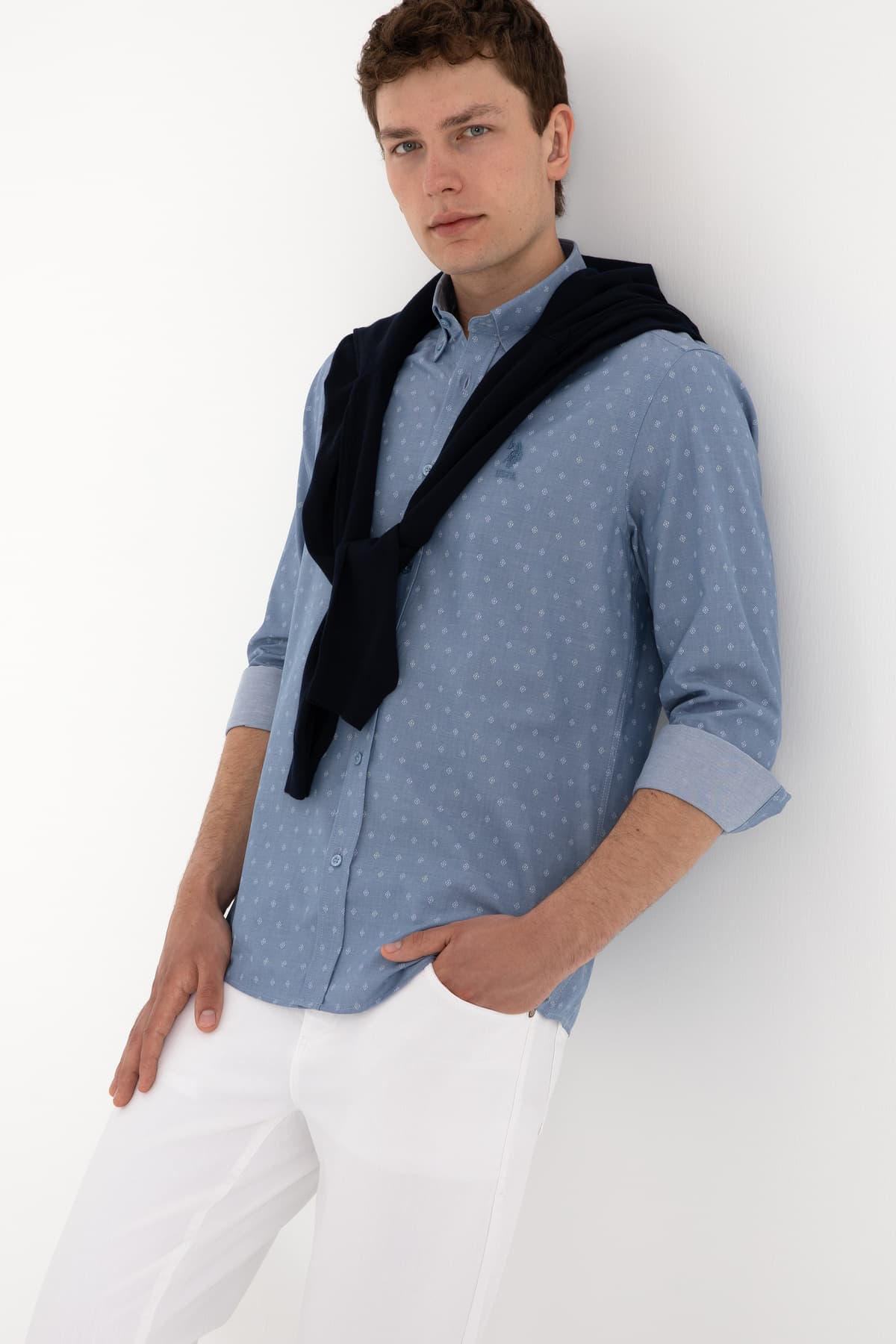 پیراهن مردانه U.S. Polo Assn. آبی آستین بلند مدل 50300515-VR036 پیراهن مردانه U.S. Polo Assn. آبی آستین بلند مدل 50300515-VR036