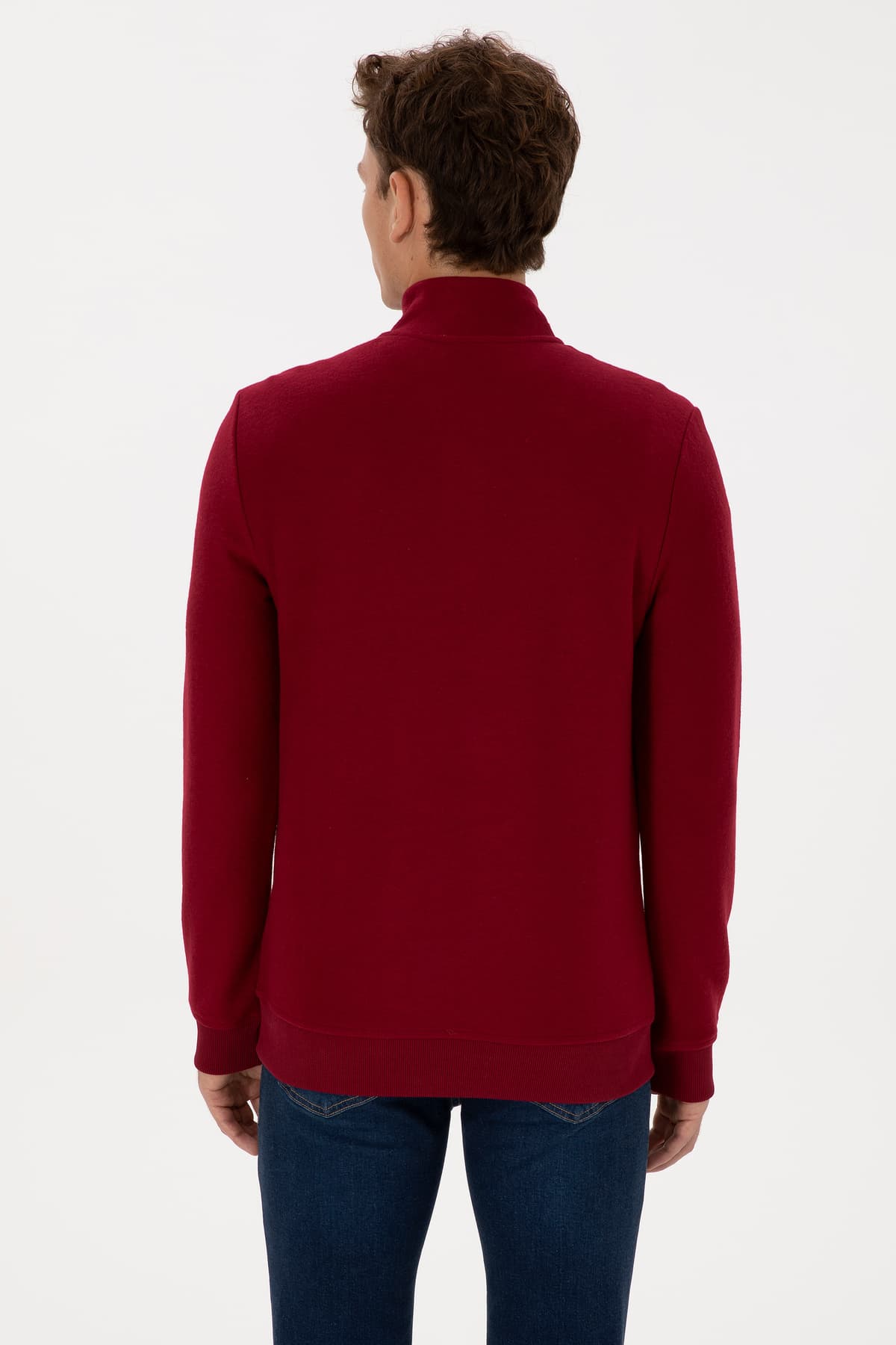 سویشرت مردانه U.S. Polo Assn. فیت معمولی نیم زیپ شاردون یقه پولو زرشکی بیسیک مدل 50313802-VR014 سویشرت مردانه U.S. Polo Assn. فیت معمولی نیم زیپ شاردون یقه پولو زرشکی بیسیک مدل 50313802-VR014