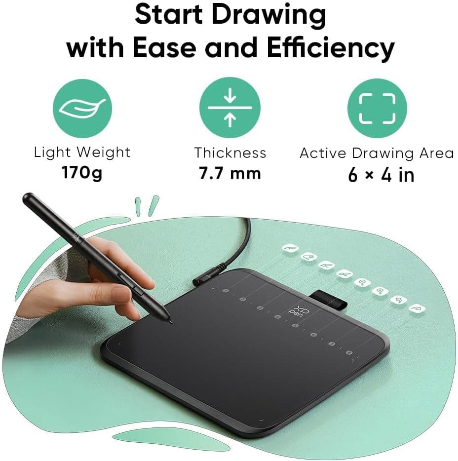 تبلت طراحی گرافیکی XP-Pen قلم بدون باتری 16384 سطح فشار مدل Deco 640 تبلت طراحی گرافیکی XP-Pen قلم بدون باتری 16384 سطح فشار مدل Deco 640