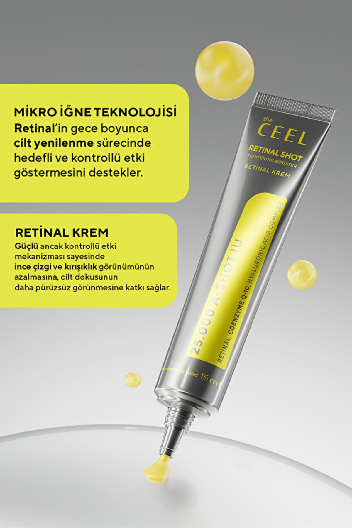 کرم سفتکننده و تقویتکننده The Ceel Retinal Shot با Retinal %0,1، 7x Hyaluronic Acid و Q10، 15 ml کرم سفتکننده و تقویتکننده The Ceel Retinal Shot با Retinal %0,1، 7x Hyaluronic Acid و Q10، 15 ml