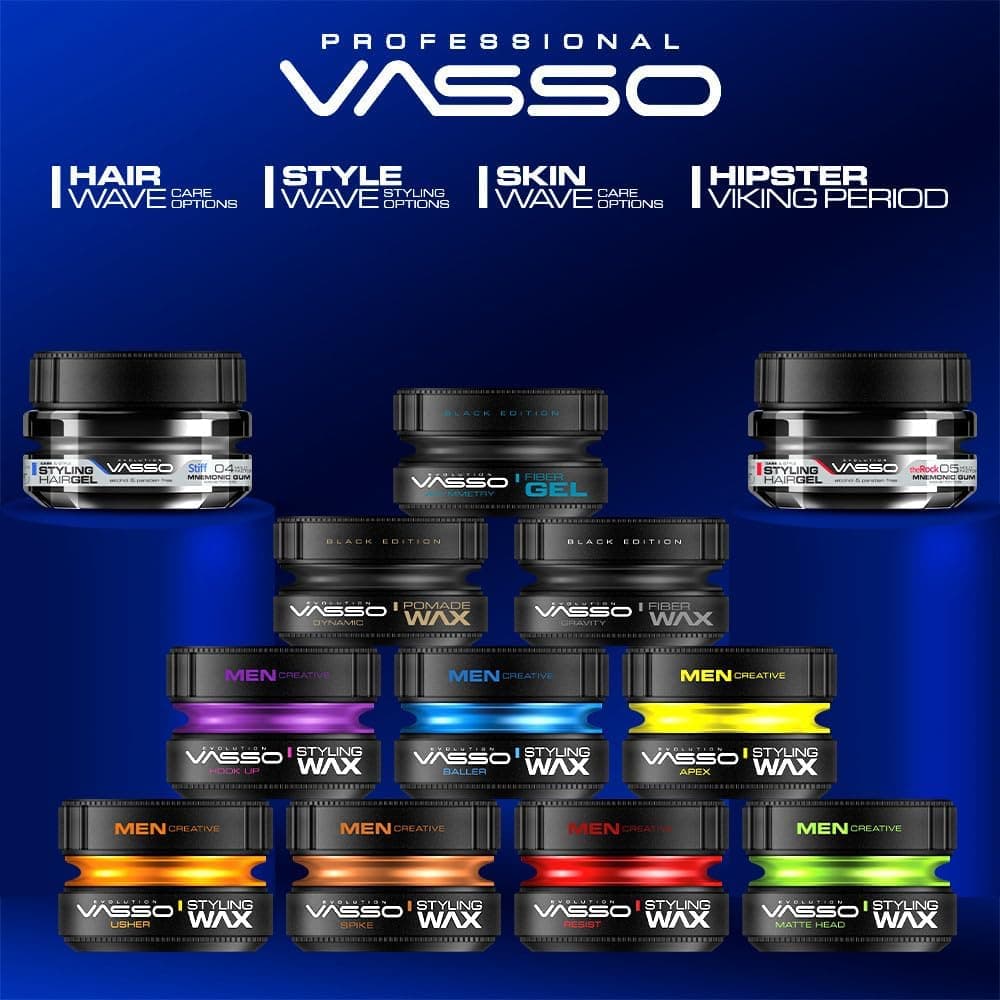 فیبر واکس Vasso Black Edition برای موهای متوسط و نازک مدل Gravity 150 ml فیبر واکس Vasso Black Edition برای موهای متوسط و نازک مدل Gravity 150 ml