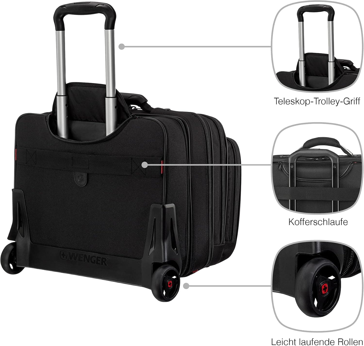 کیف لپ تاپ یونیسکس Wenger چرخدار ۱۷ اینچی مدل Patriot 2-in-1 مشکی کیف لپ تاپ یونیسکس Wenger چرخدار ۱۷ اینچی مدل Patriot 2-in-1 مشکی