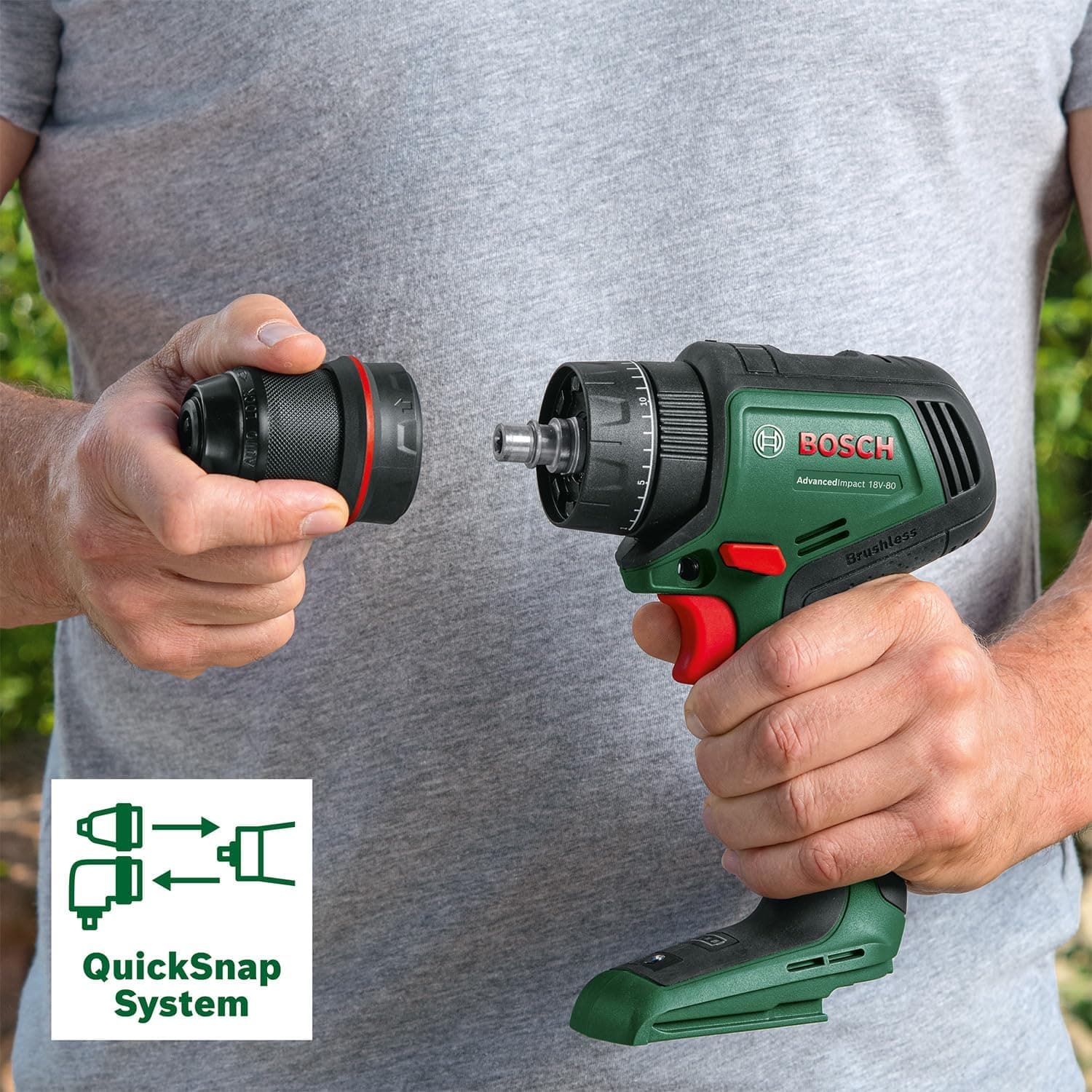 دریل ضربهای Bosch بدون باتری مدل AdvancedImpact 18V-80 Quicksnap Solo دریل ضربهای Bosch بدون باتری مدل AdvancedImpact 18V-80 Quicksnap Solo