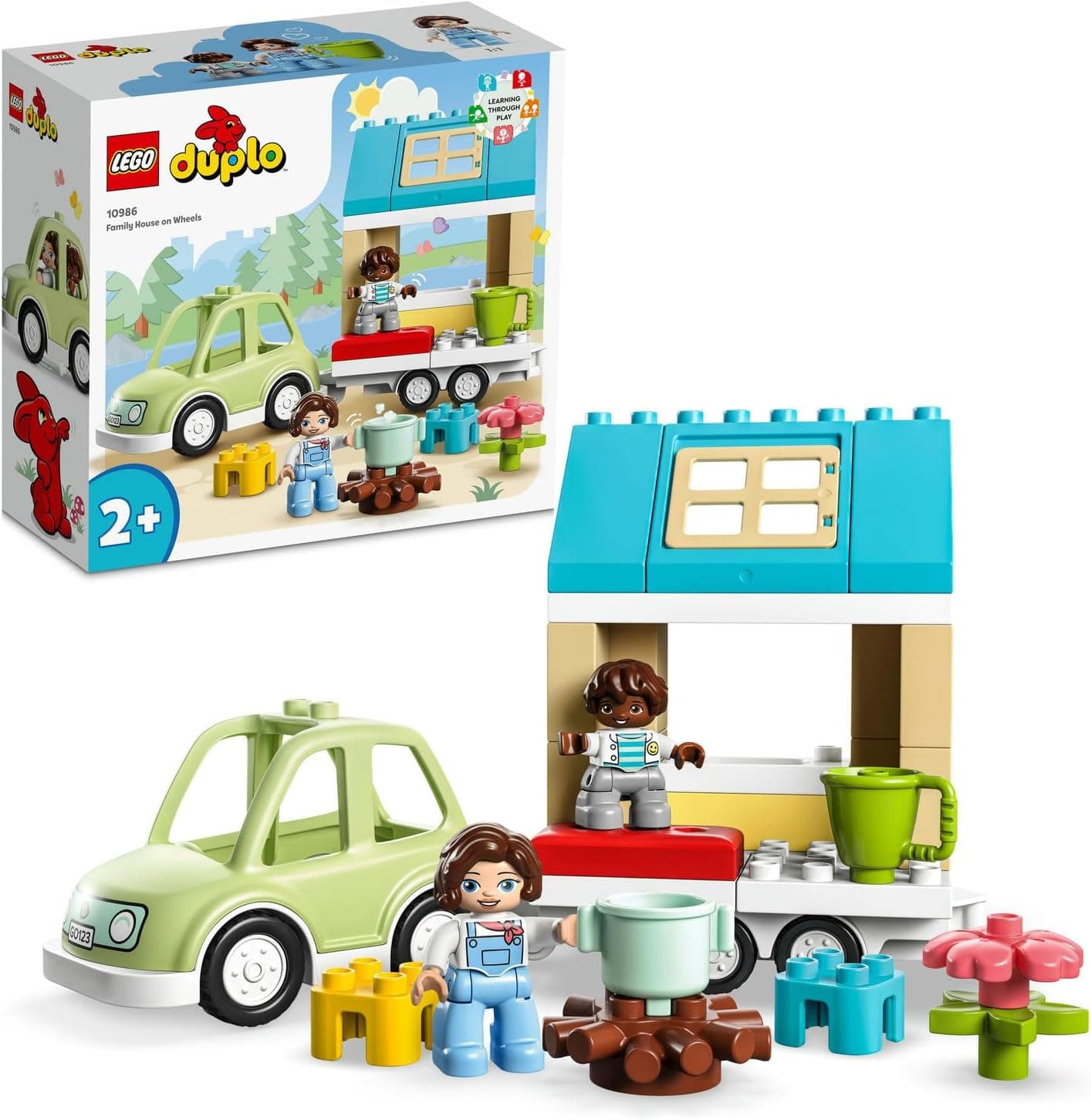 لگو DUPLO خانه خانوادگی چرخدار کودک ، مناسب 2 سال به بالا، مدل 10986، 31 قطعه لگو DUPLO خانه خانوادگی چرخدار کودک ، مناسب 2 سال به بالا، مدل 10986، 31 قطعه