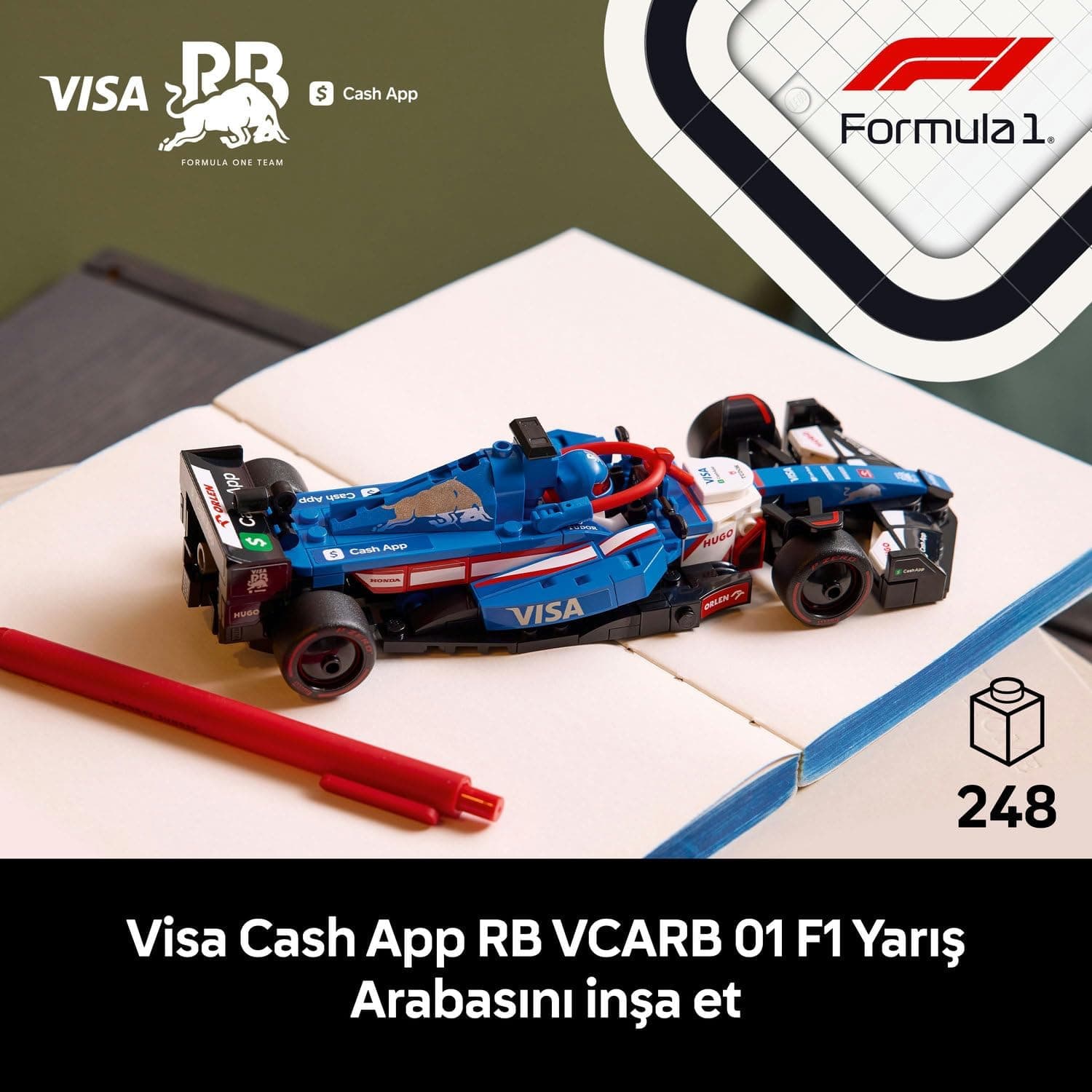 لگو Speed Champions Visa Cash App RB VCARB ماشین مسابقه 01 F1 مدل 77246 لگو Speed Champions Visa Cash App RB VCARB ماشین مسابقه 01 F1 مدل 77246