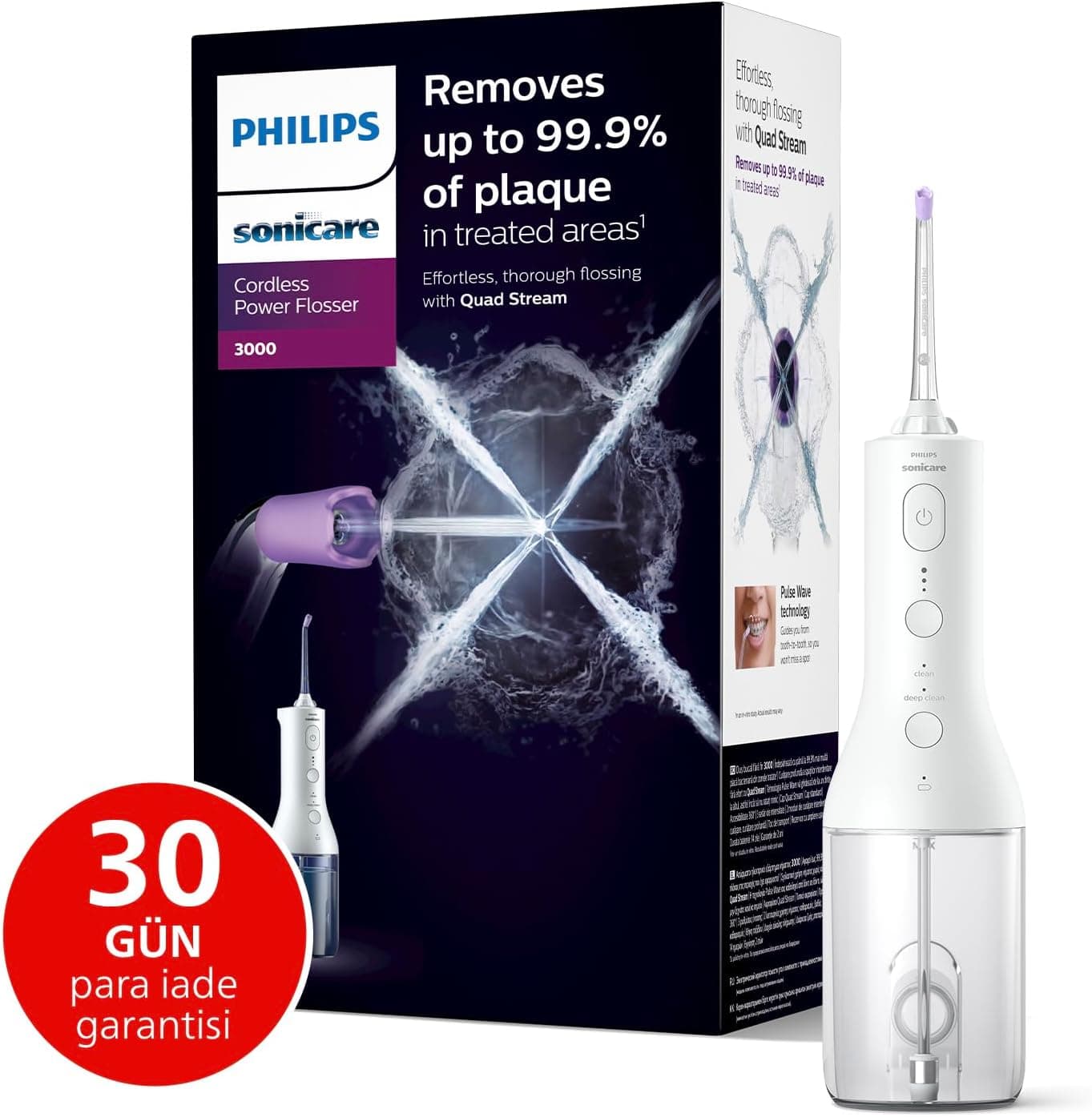دستگاه شستشوی دهان بیسیم Philips Sonicare Power Flosser 3000 سفید مدل HX3826/31 دستگاه شستشوی دهان بیسیم Philips Sonicare Power Flosser 3000 سفید مدل HX3826/31