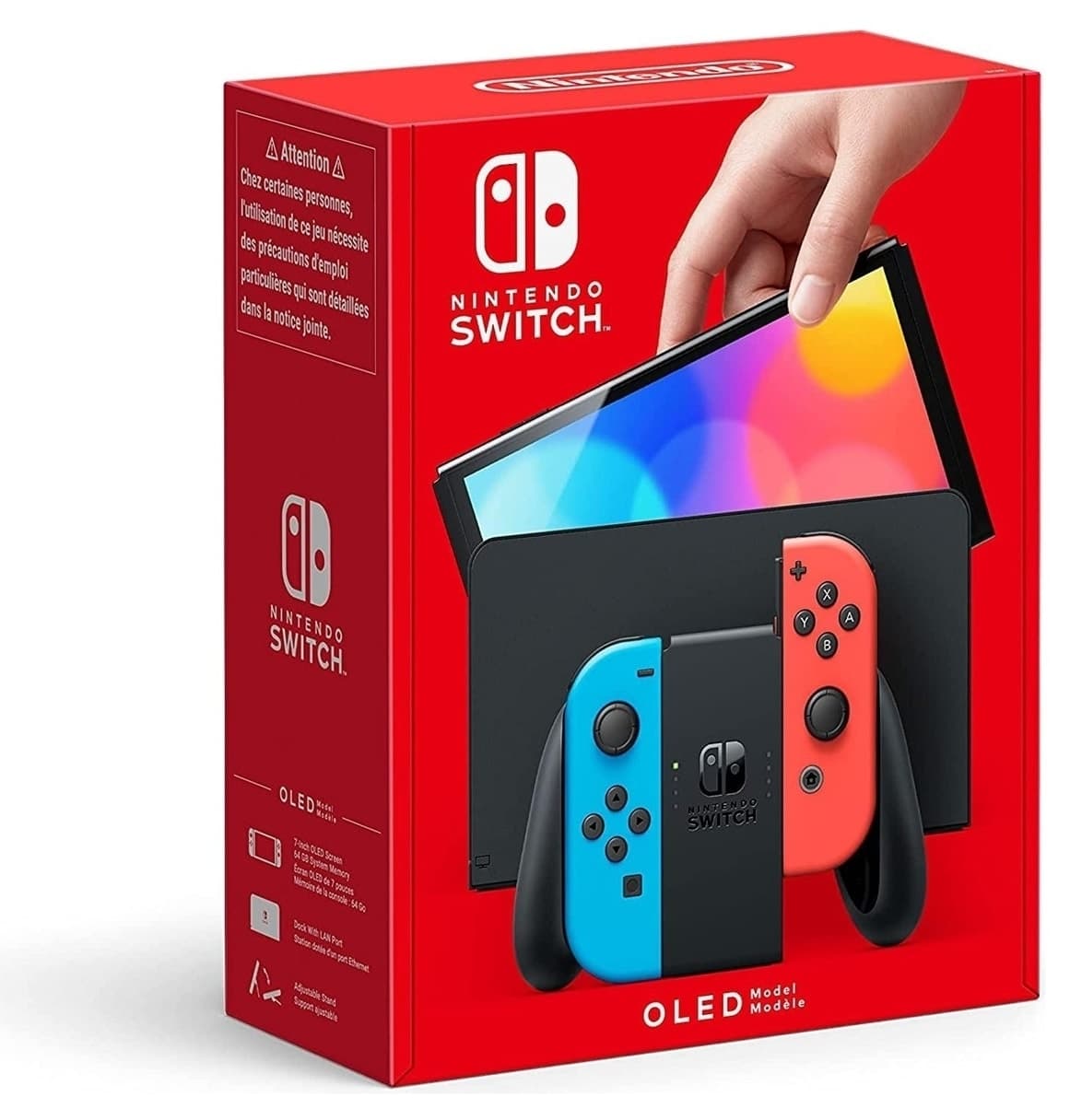 کنسول بازی Nintendo Switch 64GB مدل OLED قرمز/آبی کنسول بازی Nintendo Switch 64GB مدل OLED قرمز/آبی