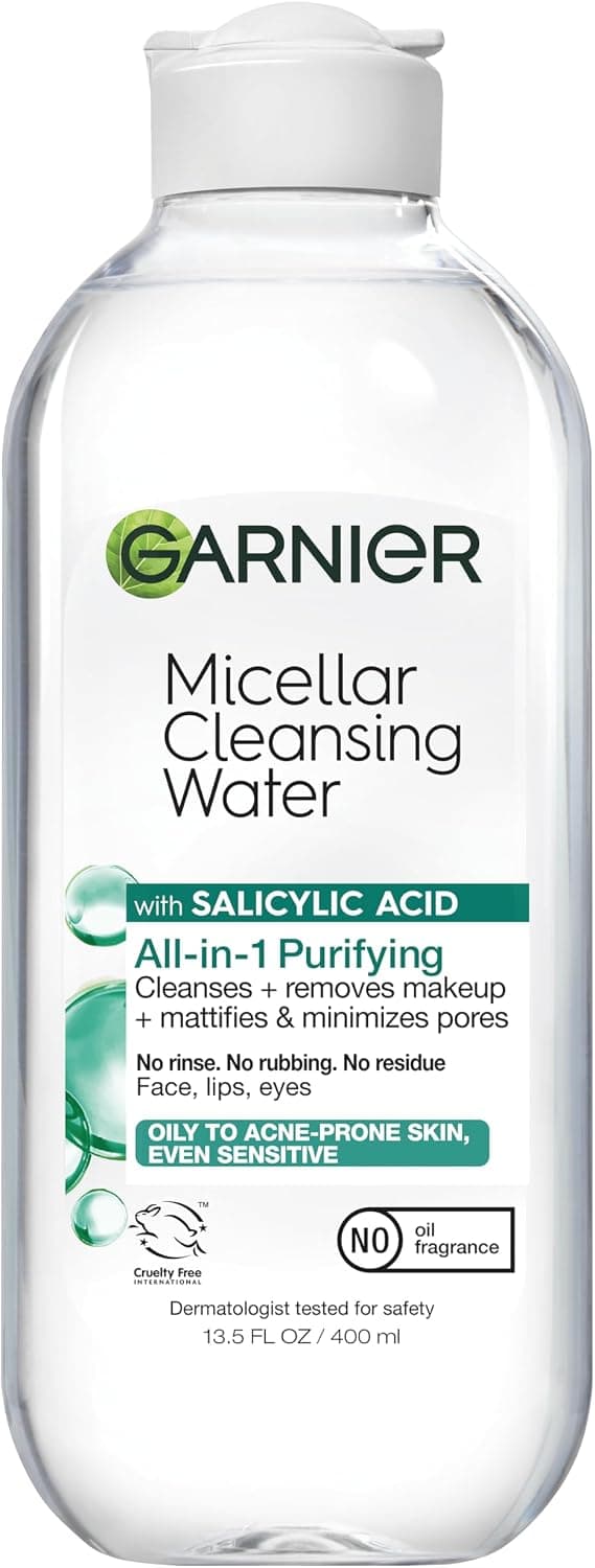 آب میسلار Garnier با سالیسیلیک اسید برای پوست چرب و مستعد آکنه 13.5 Fl Oz آب میسلار Garnier با سالیسیلیک اسید برای پوست چرب و مستعد آکنه 13.5 Fl Oz