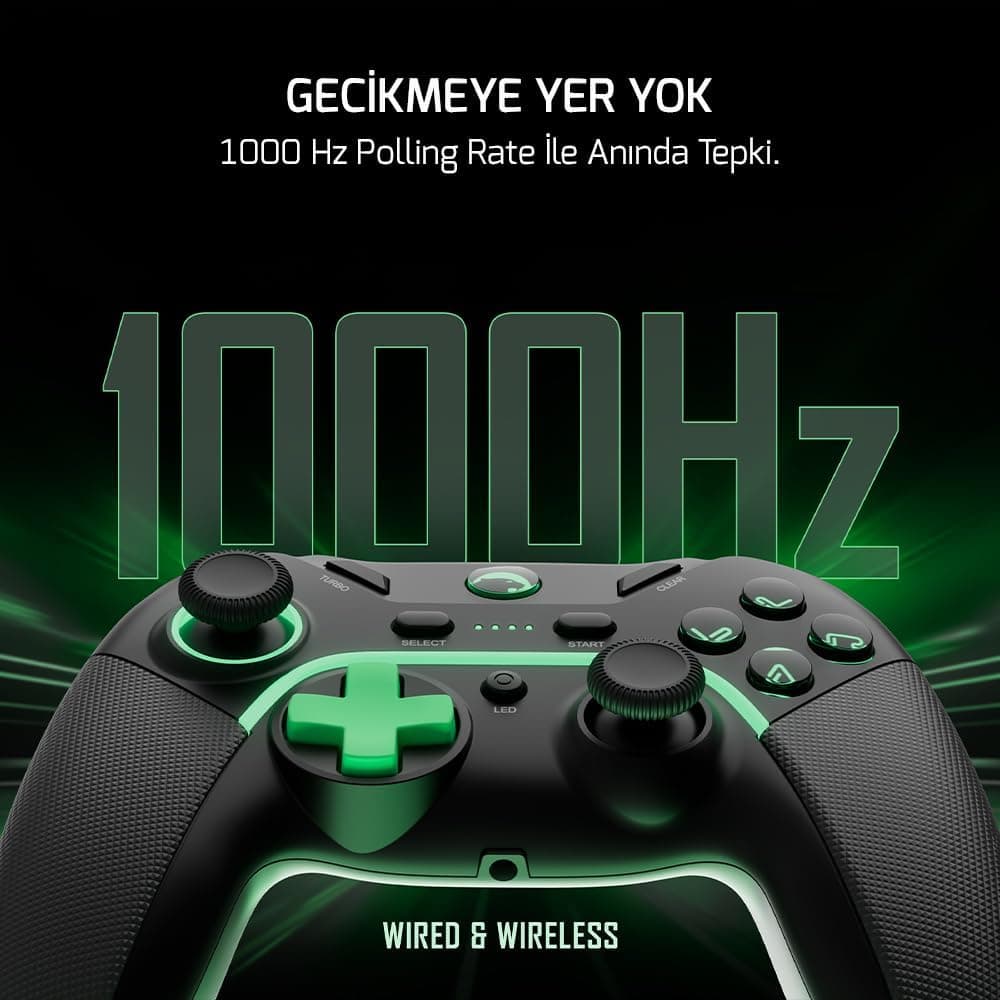 گیمپد GamePower بیسیم مشکی جویاستیک Hall Effect مدل Vitrus گیمپد GamePower بیسیم مشکی جویاستیک Hall Effect مدل Vitrus