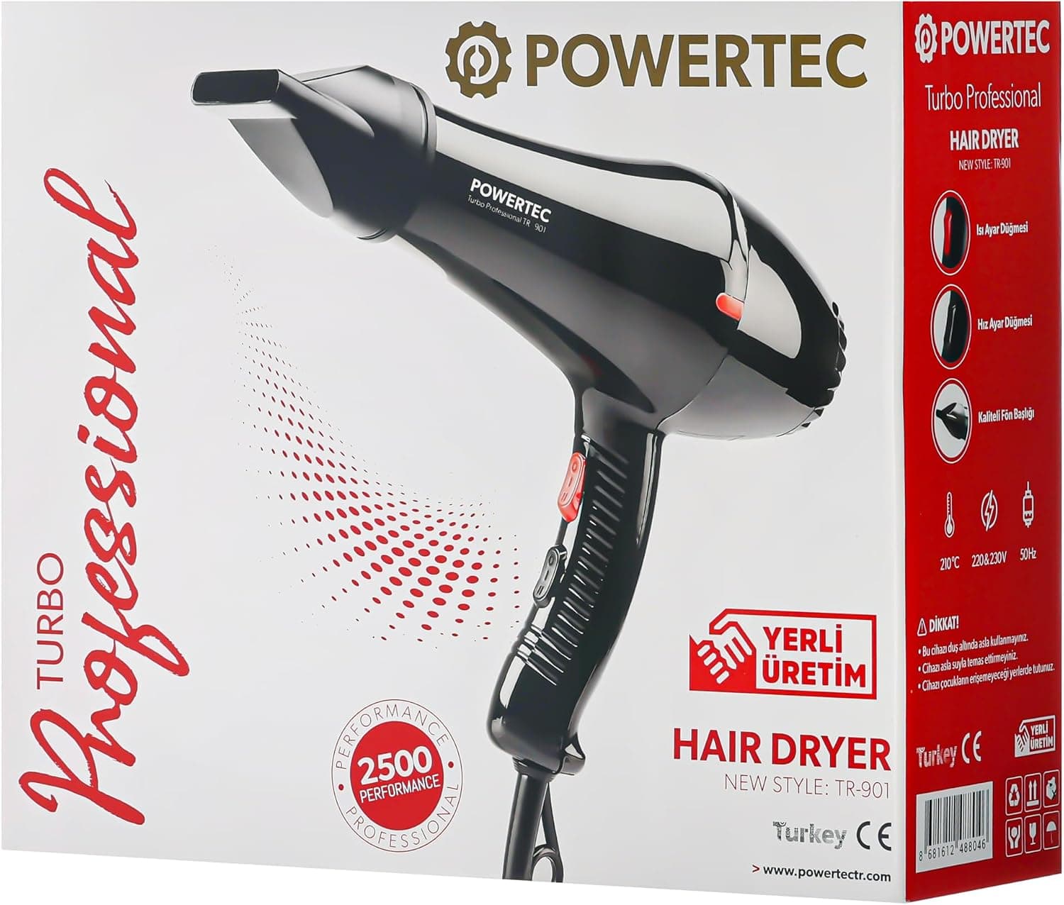دستگاه سشوار حرفهای POWERTEC مدل TR-901 دستگاه سشوار حرفهای POWERTEC مدل TR-901