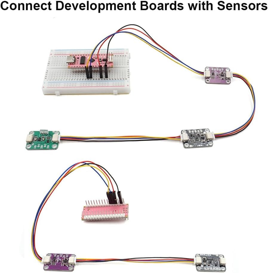 کیت کابل I2C Qwiic و سیم Stemma QT برای بردهای توسعه SparkFun با کانکتور 4 Pin Sh1.0 کیت کابل I2C Qwiic و سیم Stemma QT برای بردهای توسعه SparkFun با کانکتور 4 Pin Sh1.0